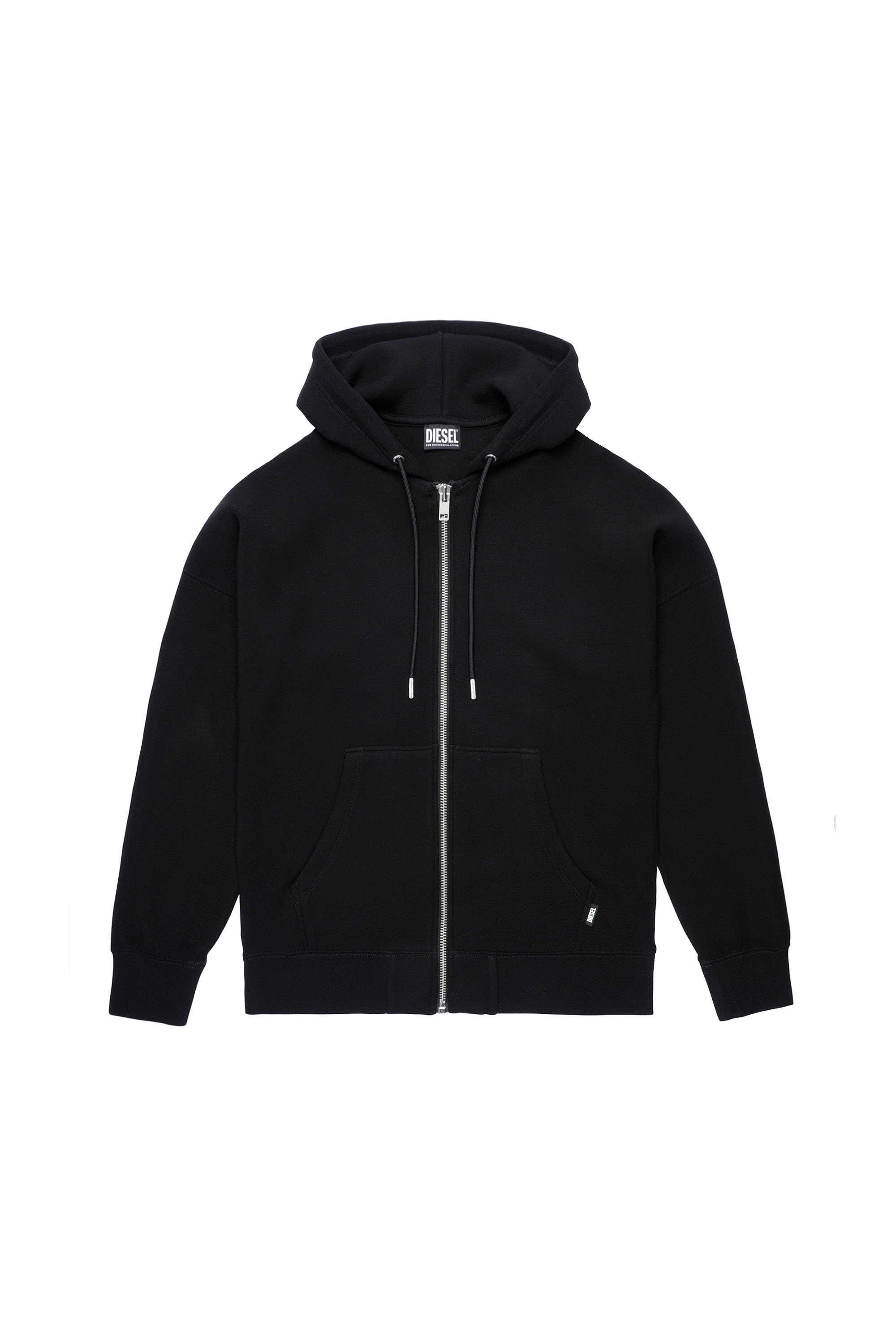S-KRIB-HOOD-ZIP, Black - Sweaters