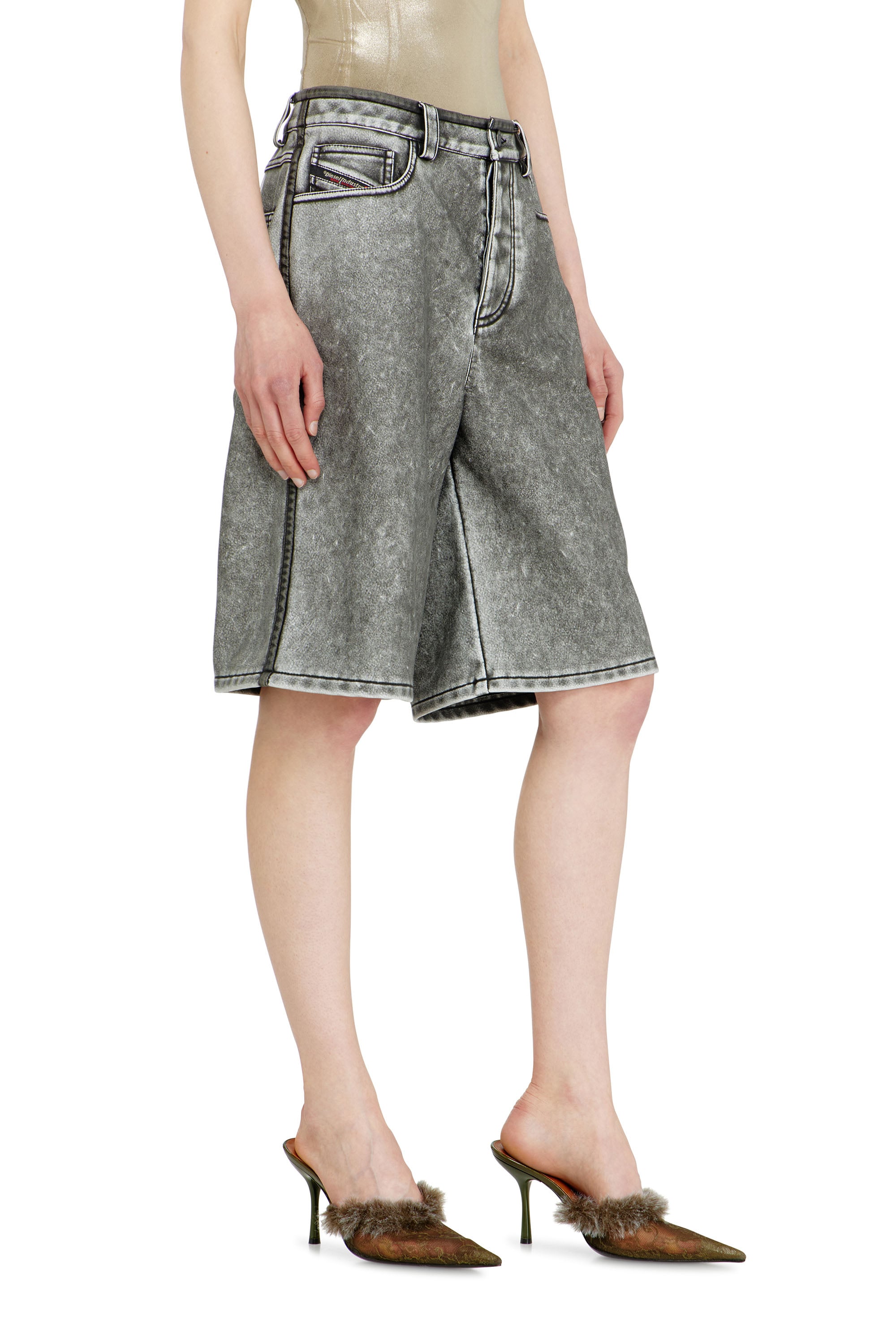 Diesel - P-ARLOR, Woman's Bermuda shorts in PU in null - 3