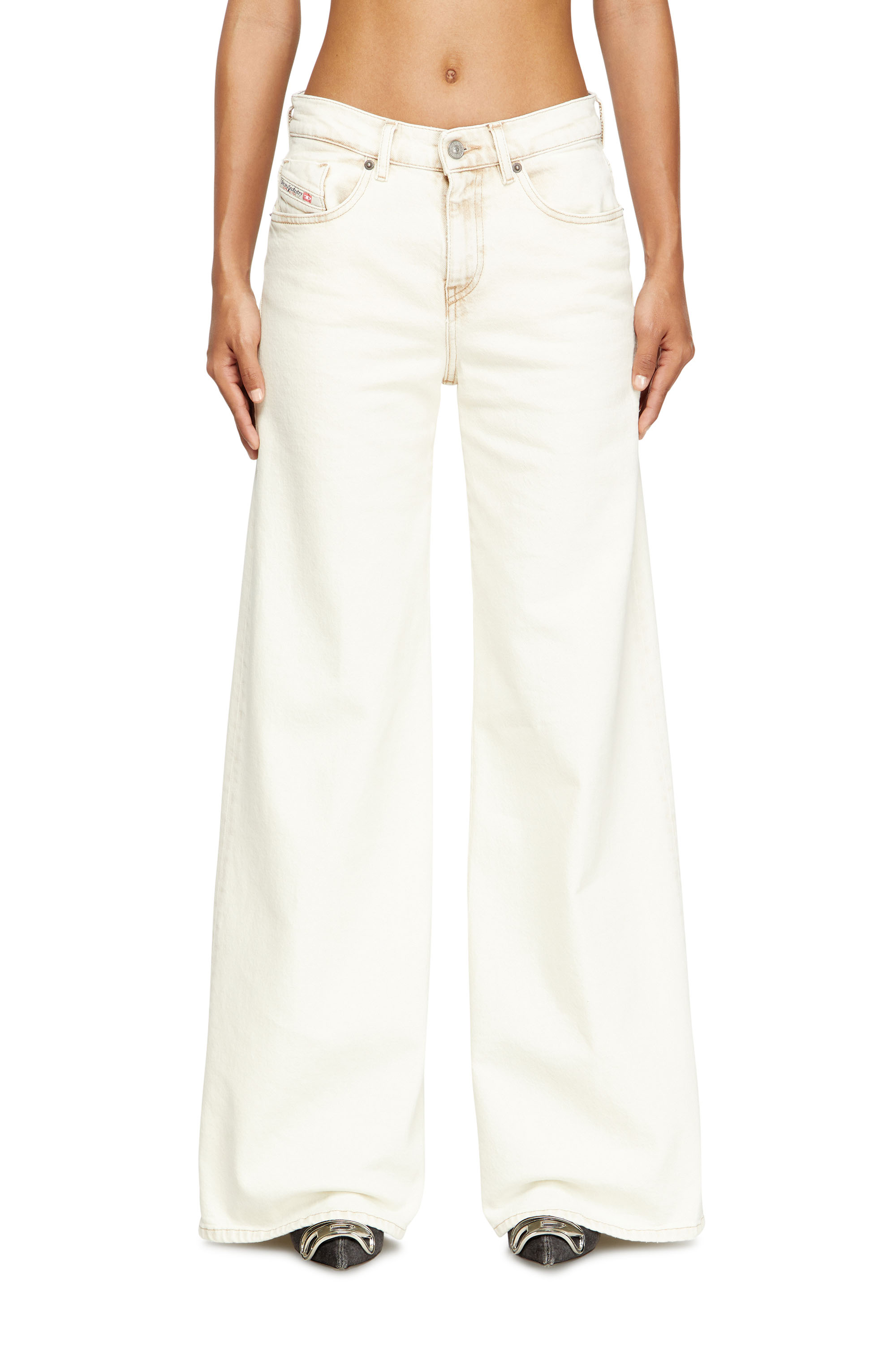 Flare Jeans 1978 D-Akemi 09M70, White Diesel - Woman's Flare Jeans 1978 D-Akemi 09M70, White - 3