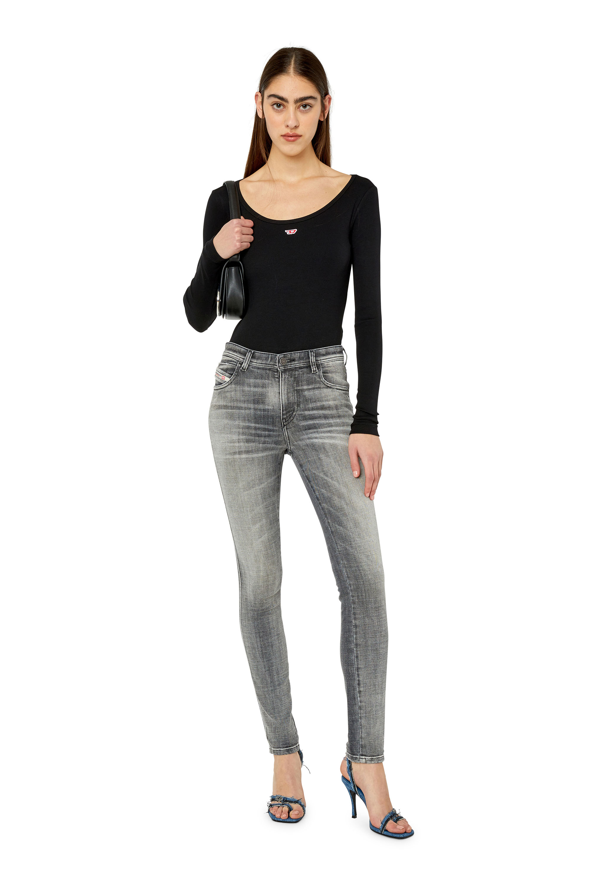 Diesel - Skinny Jeans 2015 Babhila 09E71, Woman's Skinny Jeans - 2015 Babhila in Grey - 1