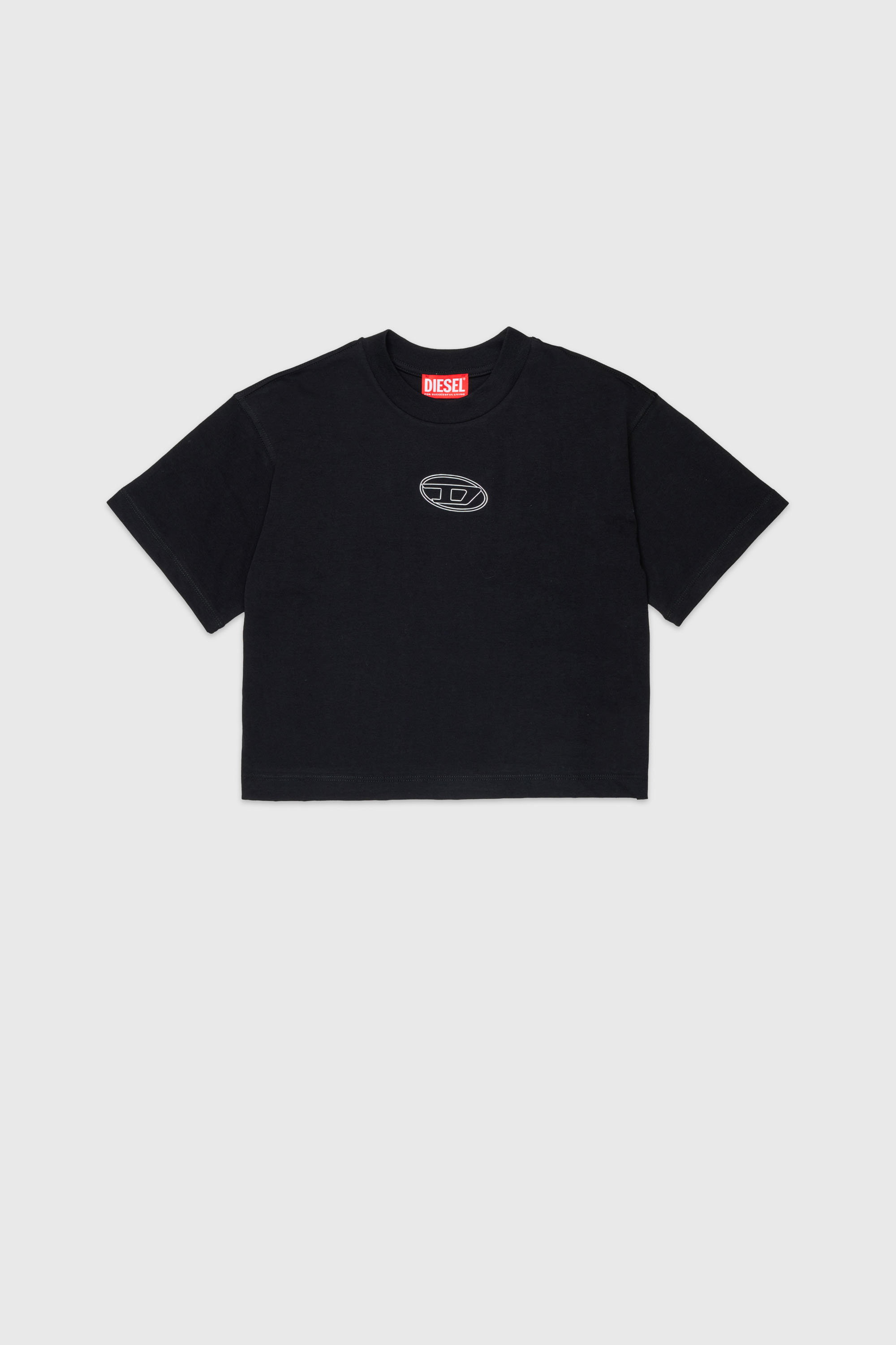 Diesel - TLIXIN, Woman's Cropped T-shirt with Oval D logo in Black - 1
