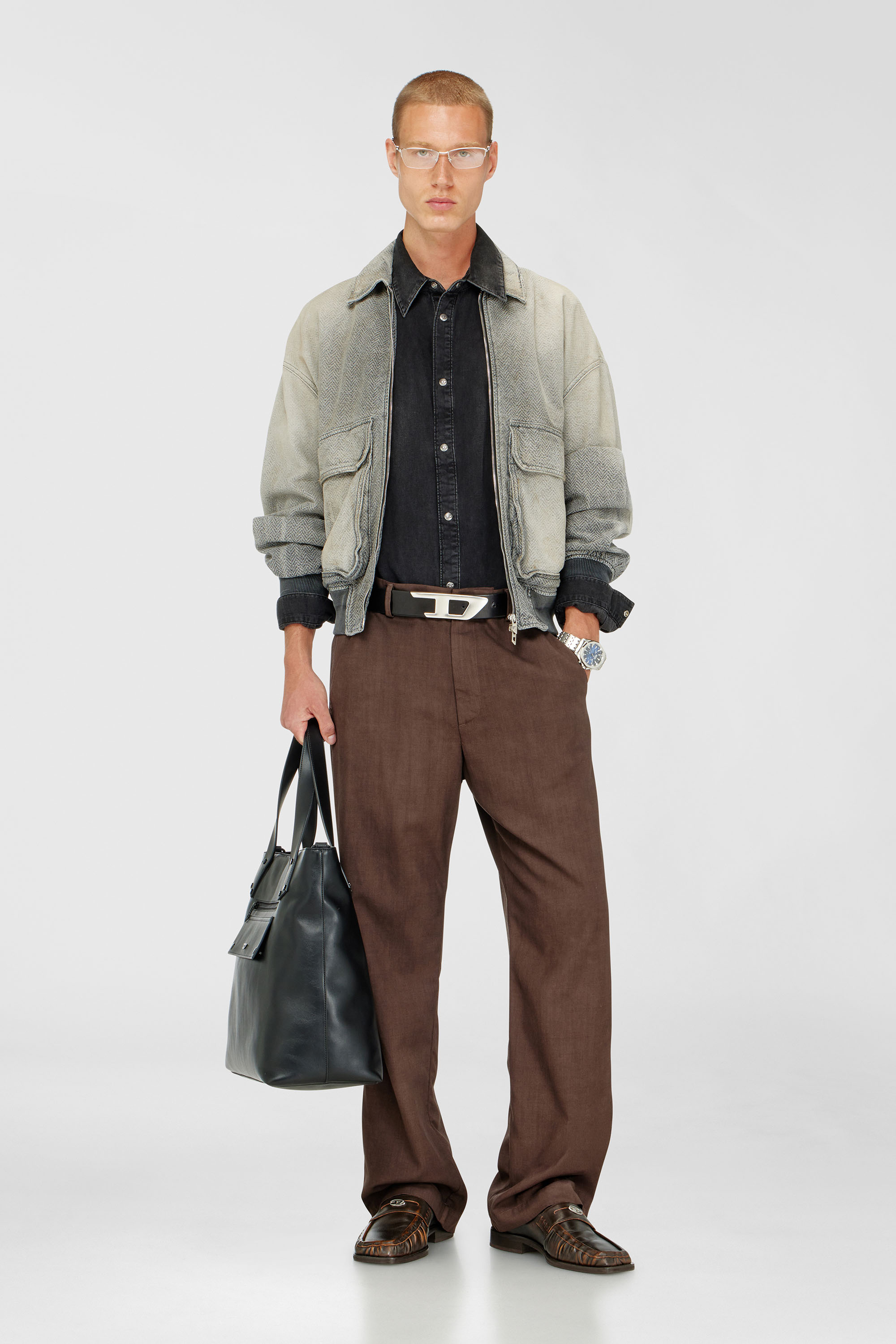 Diesel - P-HANT-CHINO-AECB, Man's Chino pants in light stretch wool in Brown - 1