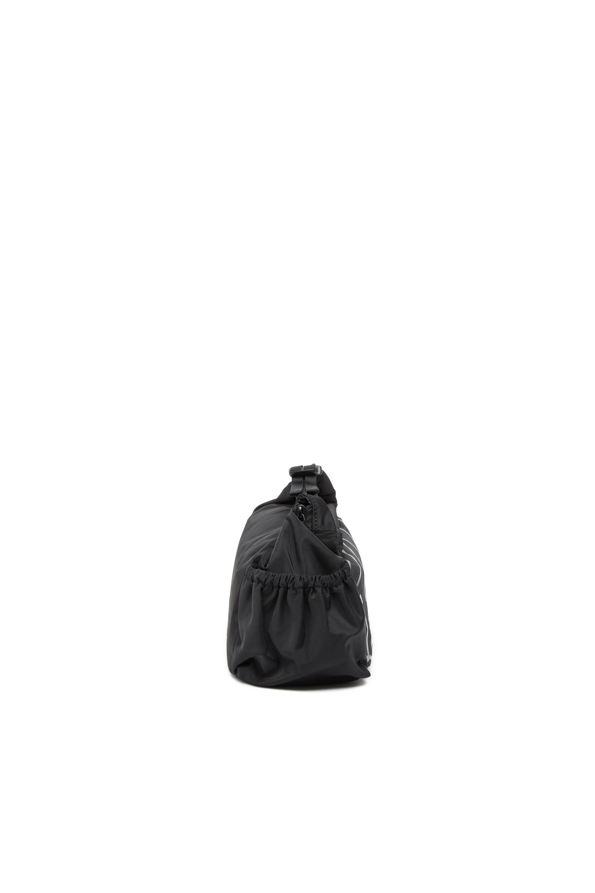 Diesel - DRAPE WASH BAG X, Unisex's Nylon wash bag with Oval D print in Black - 3