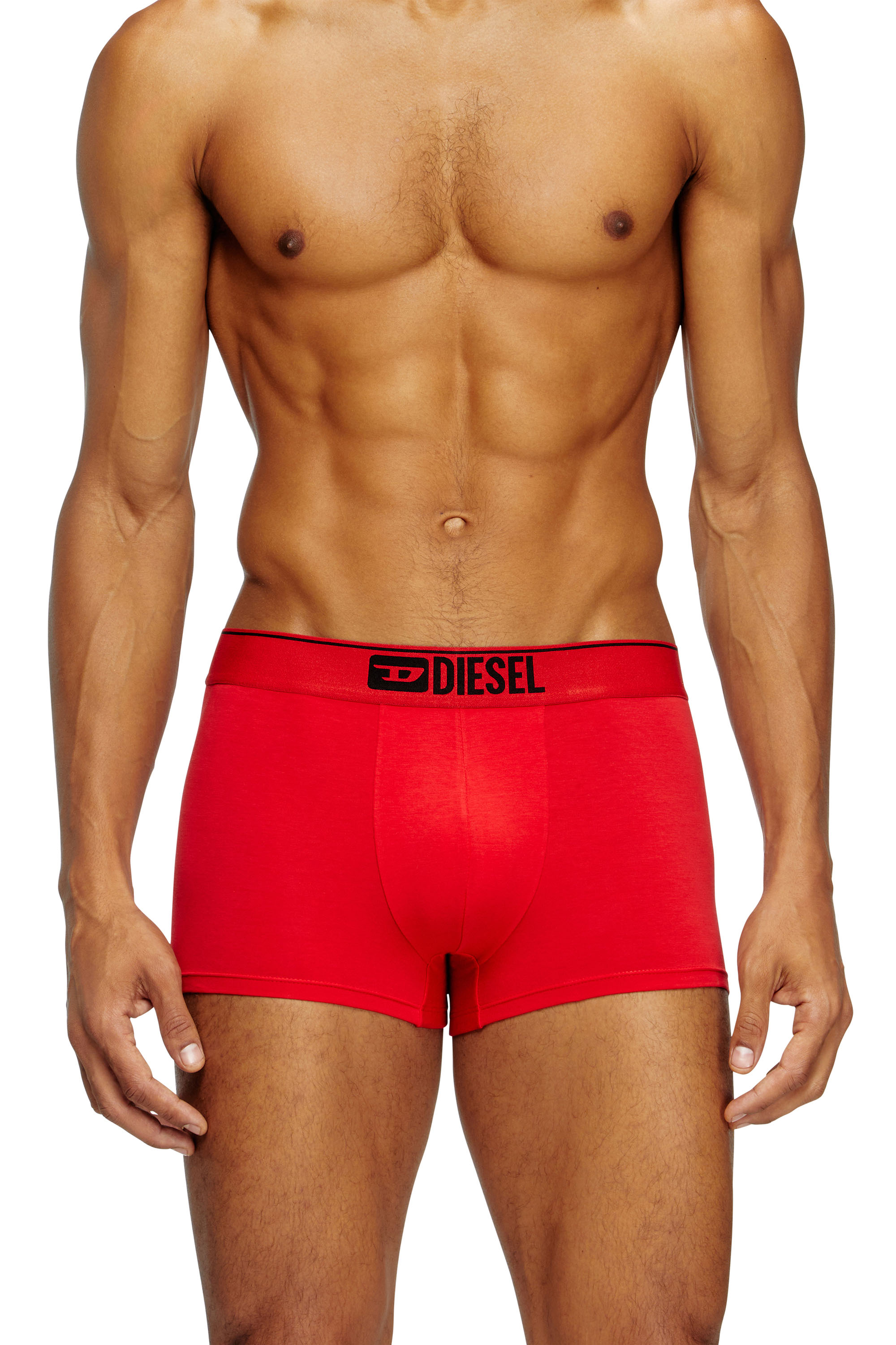 Diesel - UMBX-DAMIENTHREEPACK, Man's Three-pack of plain boxer in Red/Black - 1