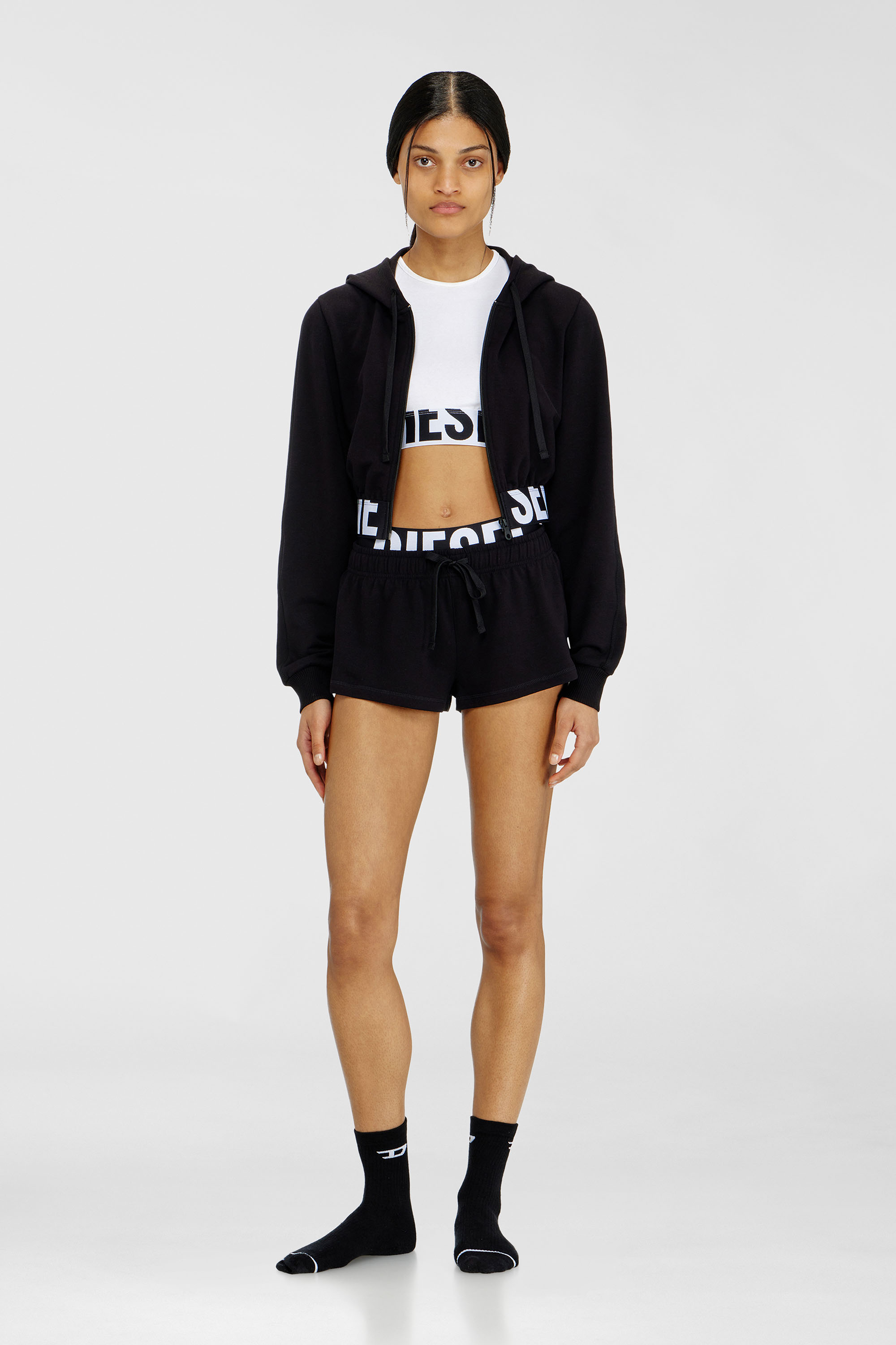 Short pants in cotton Terry with Diesel logo