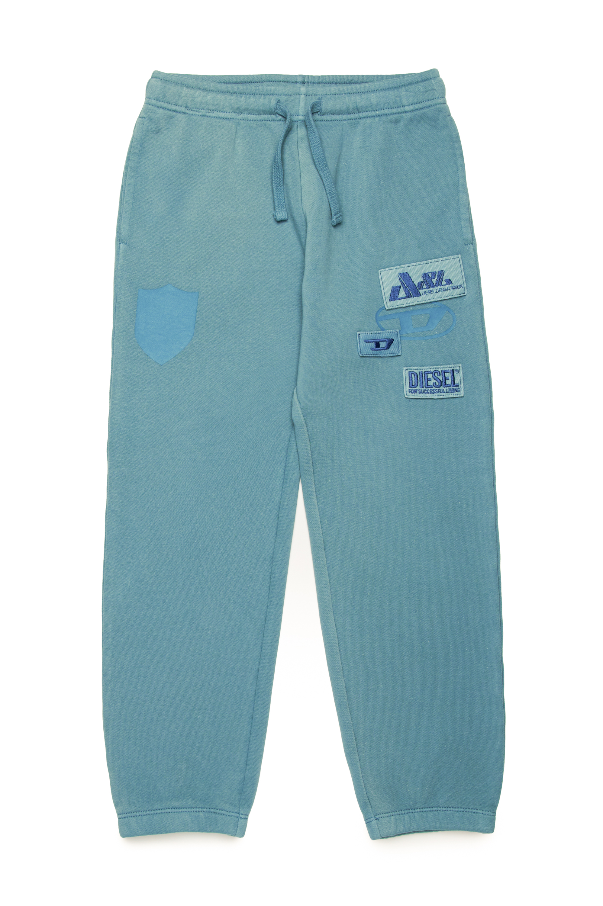 Diesel - PMACCY, Man's Track pants in sun-faded jersey in Light Blue - 1