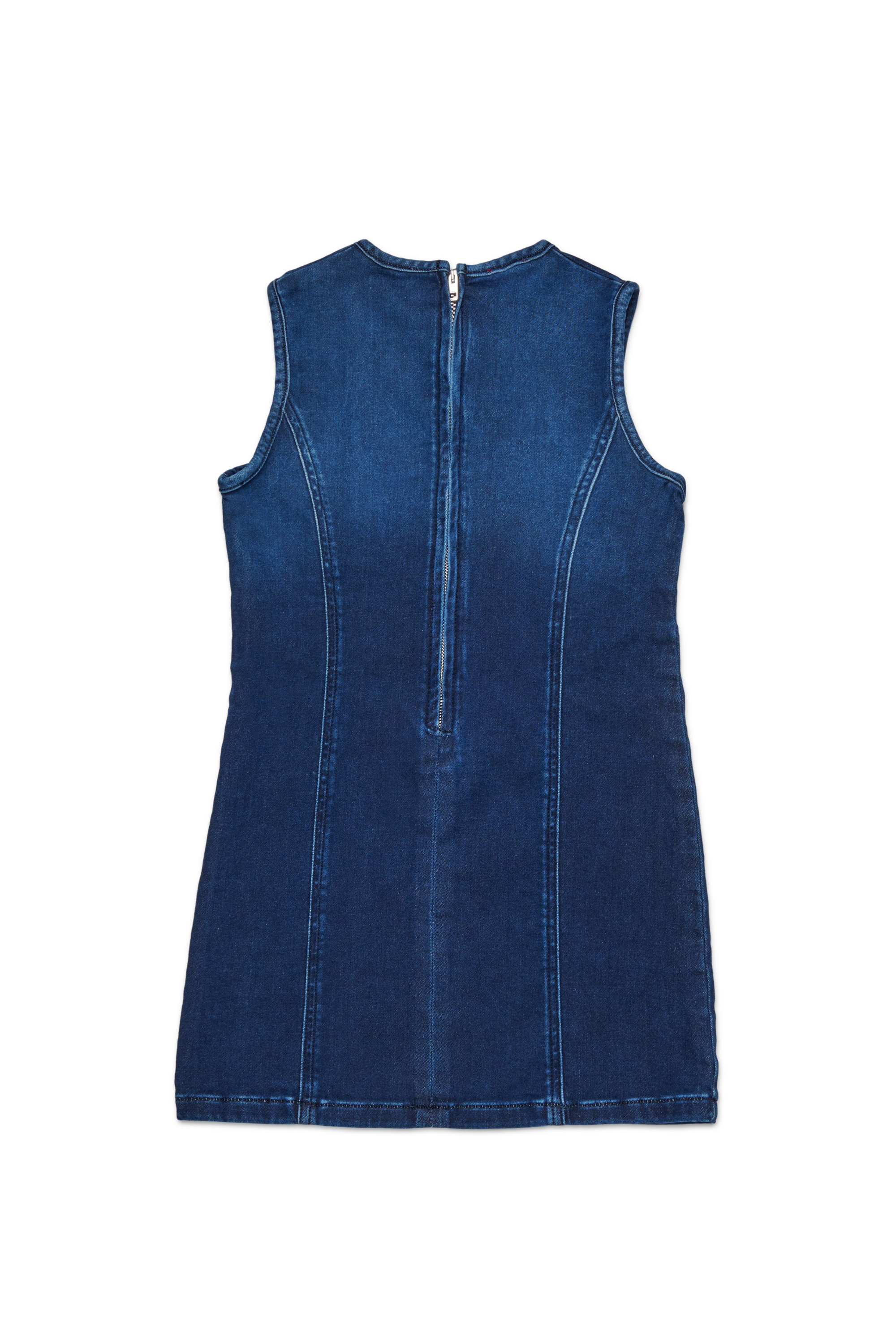 Diesel - DUMPY JJJ, Woman's Sleeveless denim dress in Dark Blue - 2