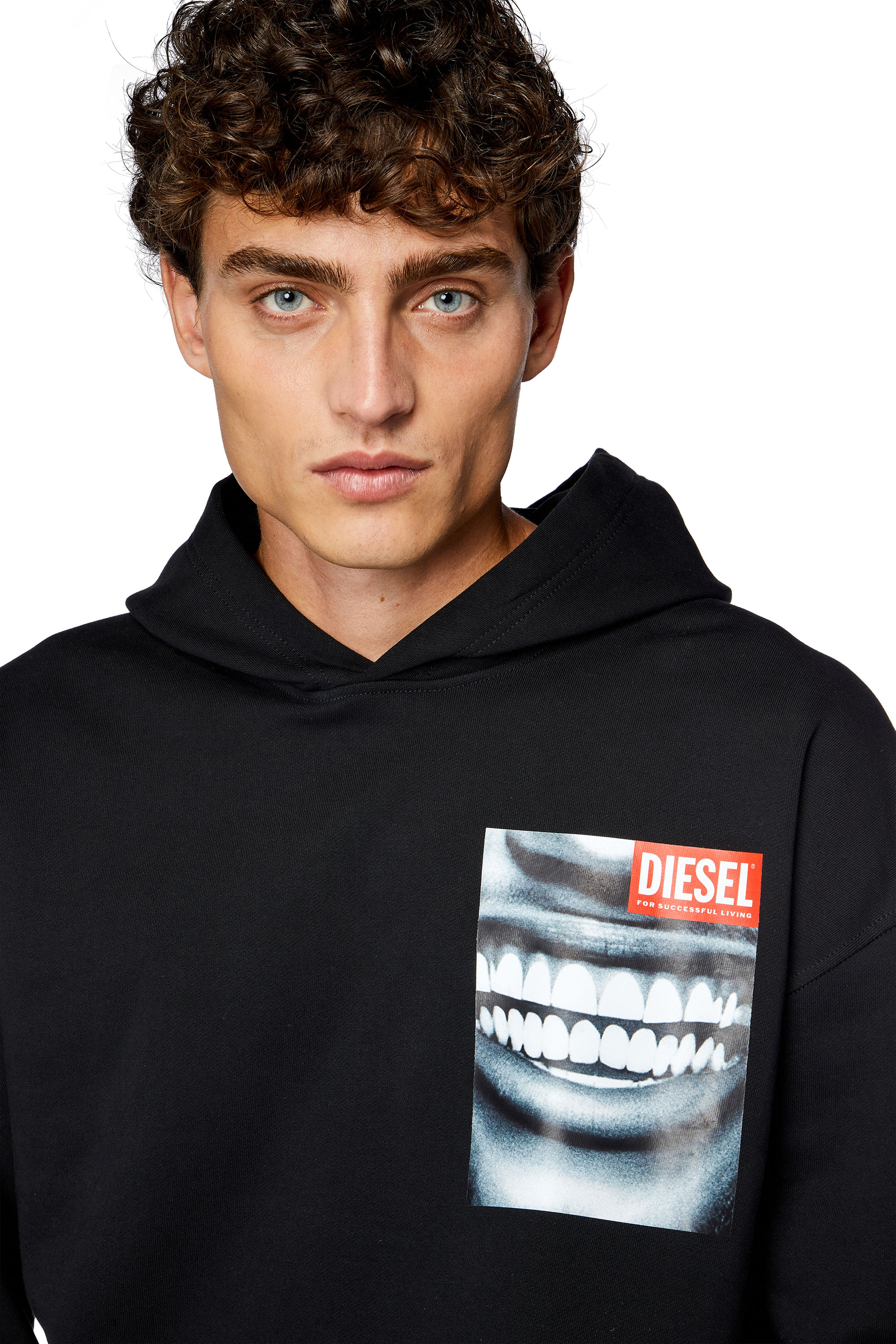 Diesel - S-NABEL-HOOD-FACE, Black - Image 5