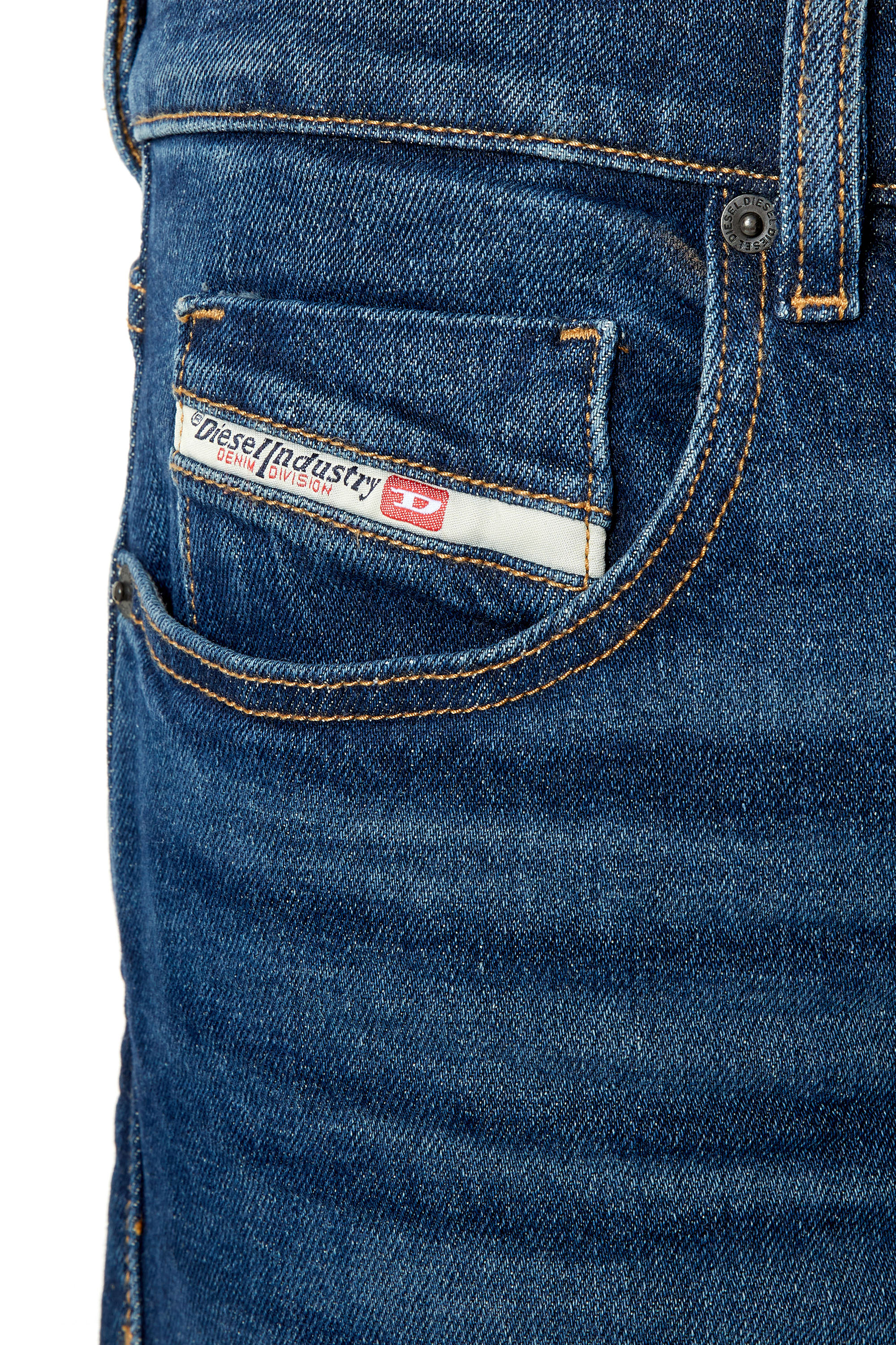 Diesel - 2019 D-Strukt 0GYCS Slim Jeans, Dark Blue - Image 3
