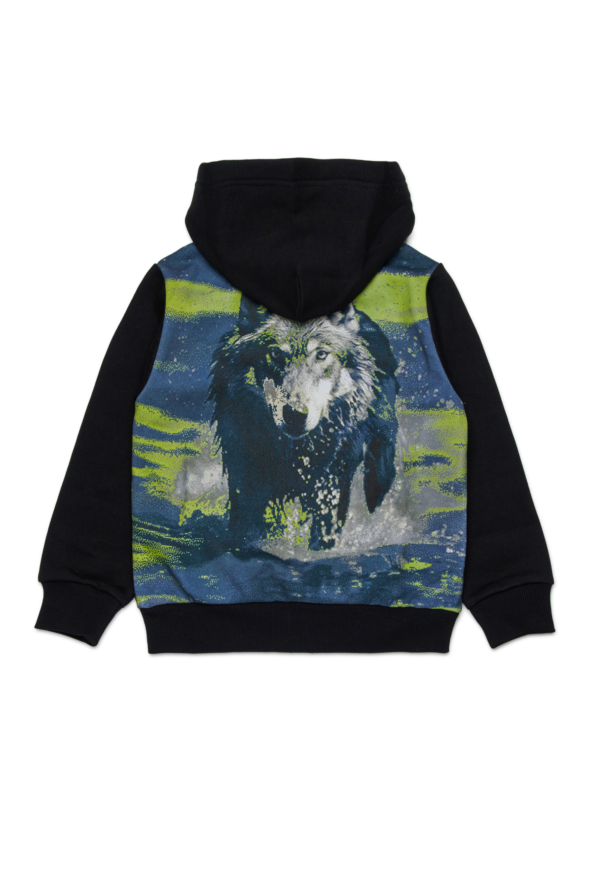 Diesel - SWAMP OVER, Man's Cotton sweatshirt with graphic print in Black - 2