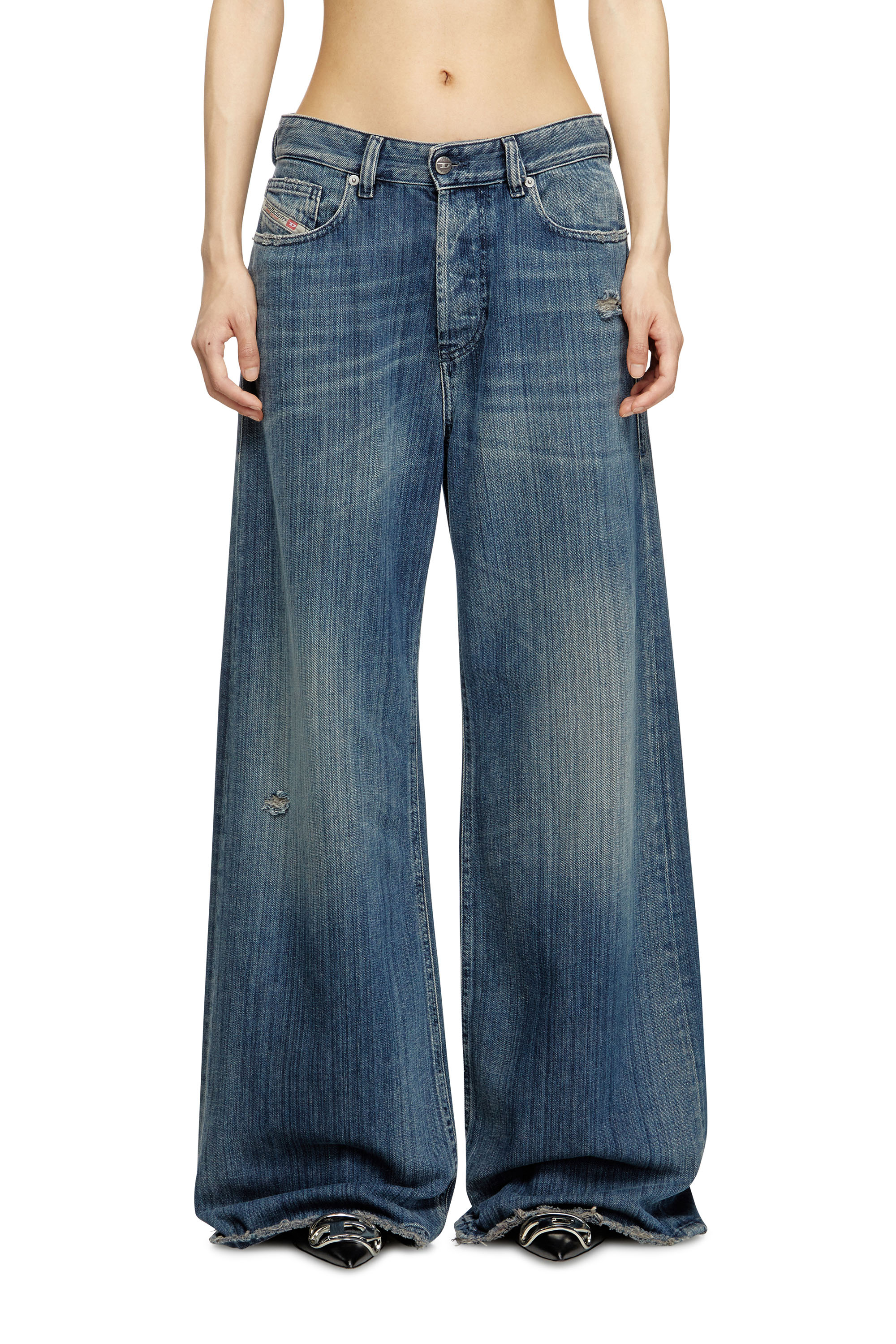 Diesel - Woman's Relaxed Jeans 1996 D-Sire 09M09, Dark Blue - 3