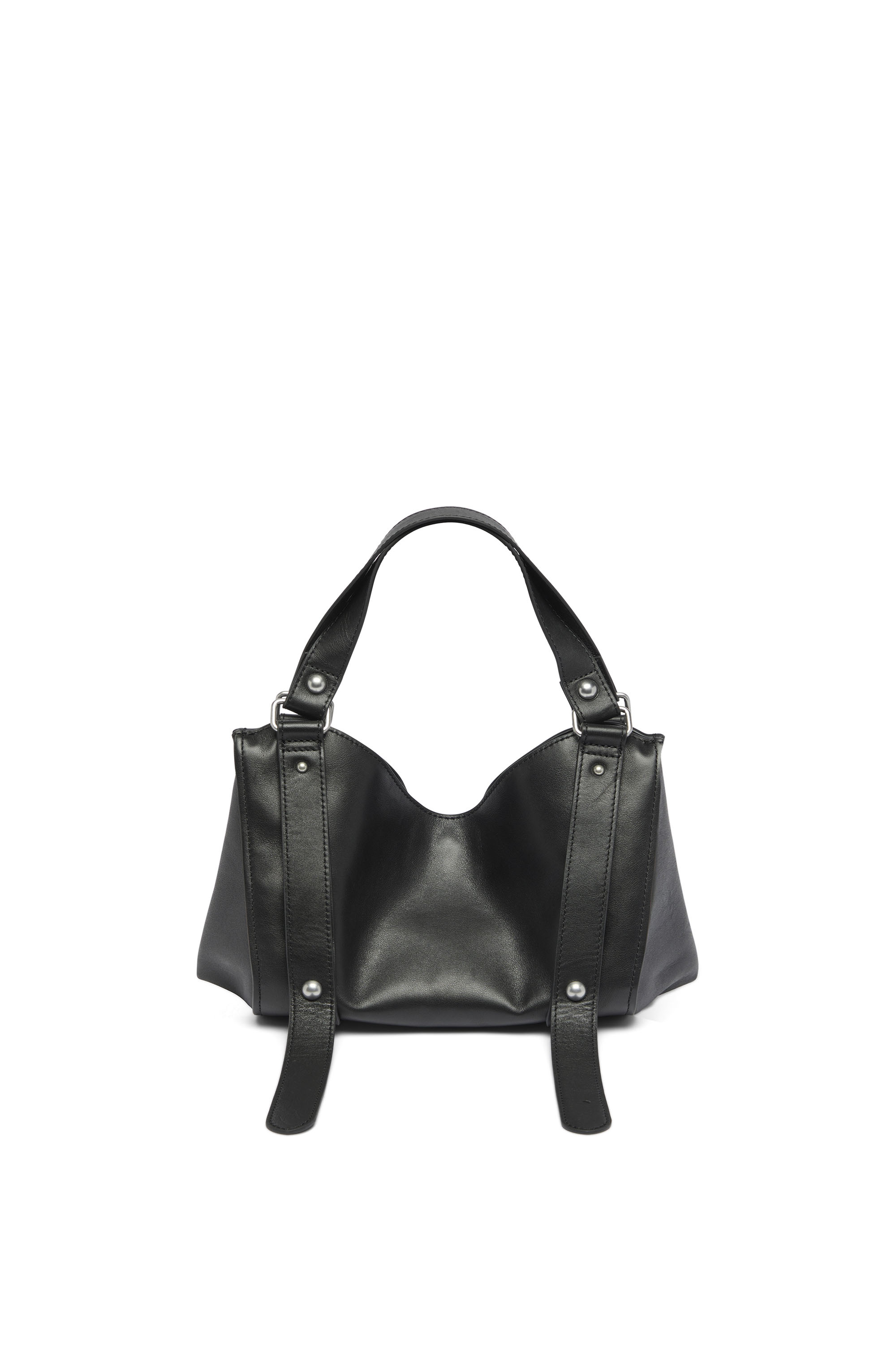 Diesel - D-ONE TOPHANDLE S, Woman's D-One-Small top-handle bag in treated leather in Black - 4