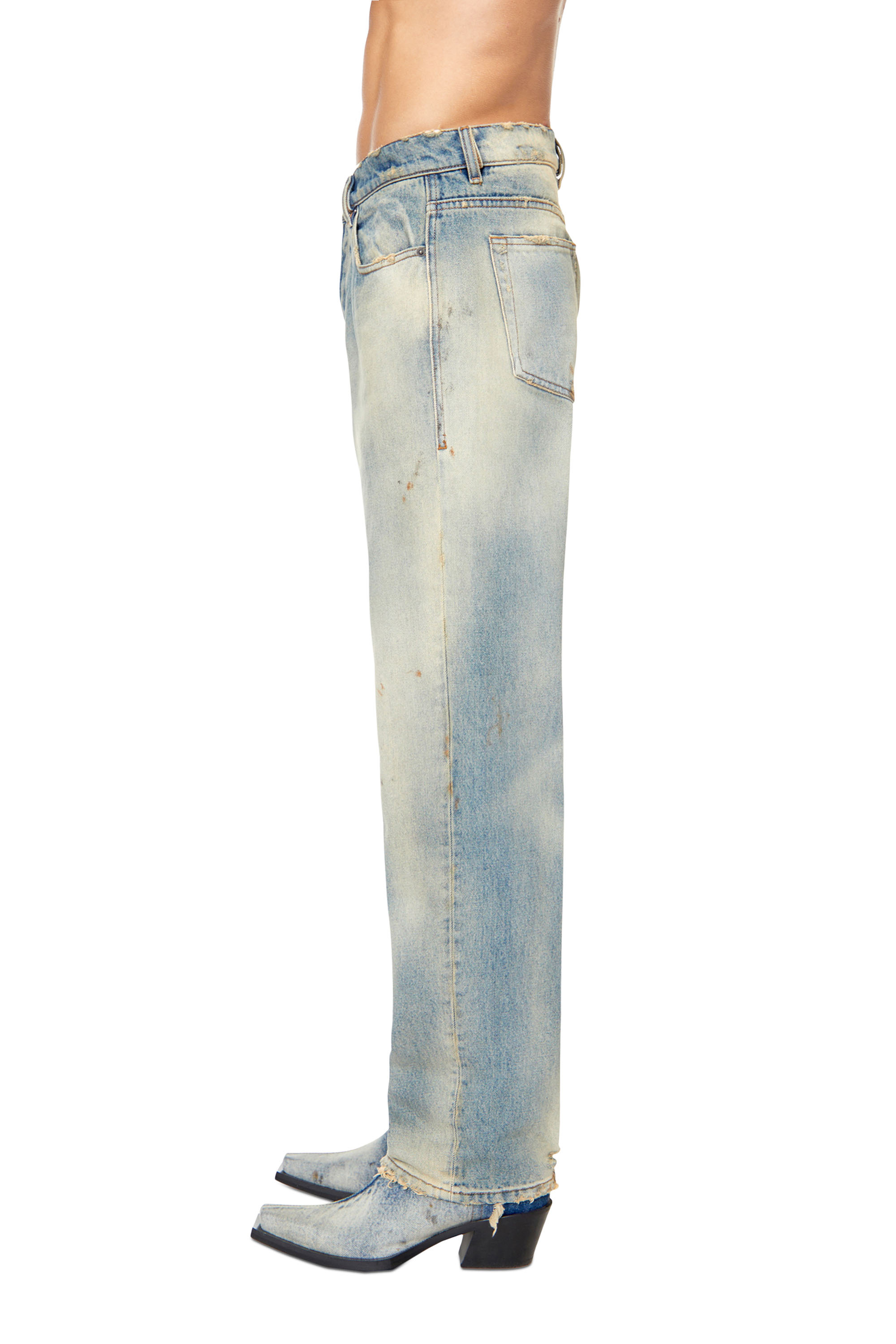 Diesel - 2020 D-Viker 0ENAV Straight Jeans, Light Blue - Image 4
