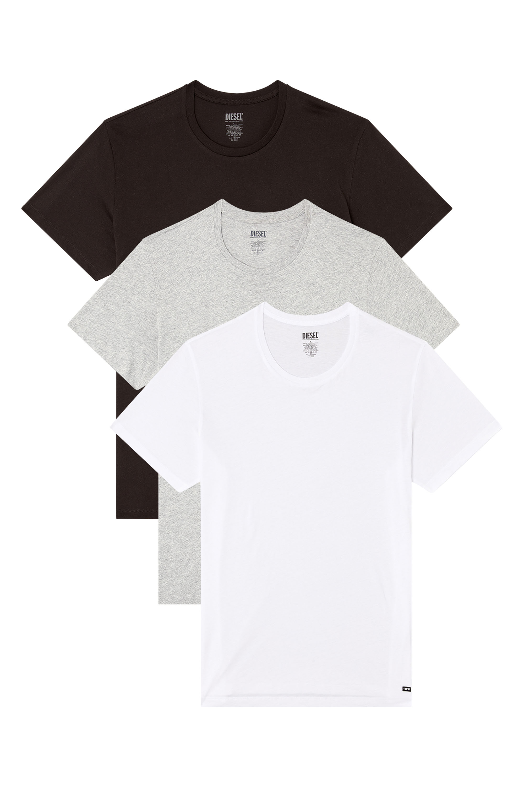 Diesel - RANDAL-D-BOX-3PACK, Man's Three-pack of T-shirts in Grey/Black - 1