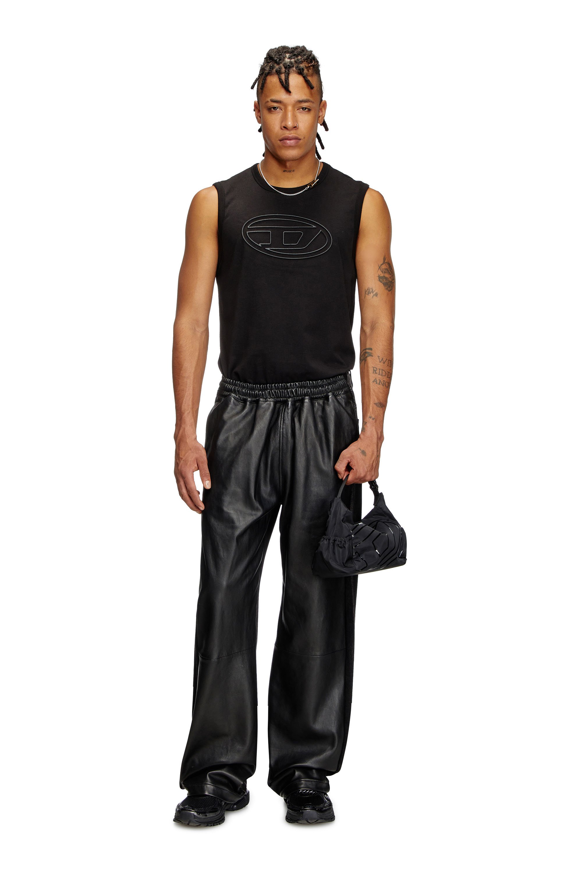 Diesel - T-BISCO-BIGOVAL, Man's Sleeveless top in Black - 2