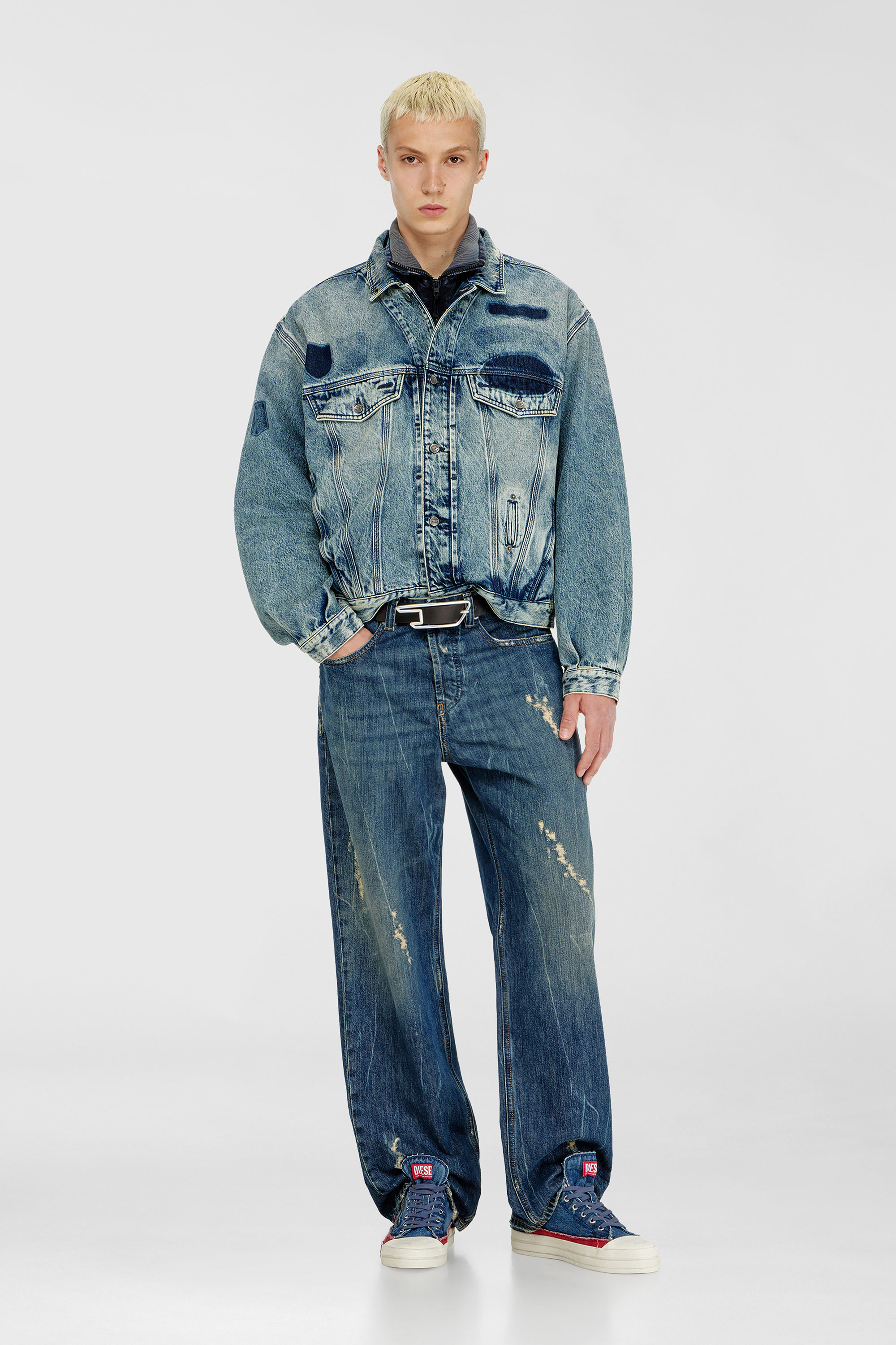 Diesel - Man's Relaxed Jeans 2001 D-Macro 09Q28, Medium blue - 2