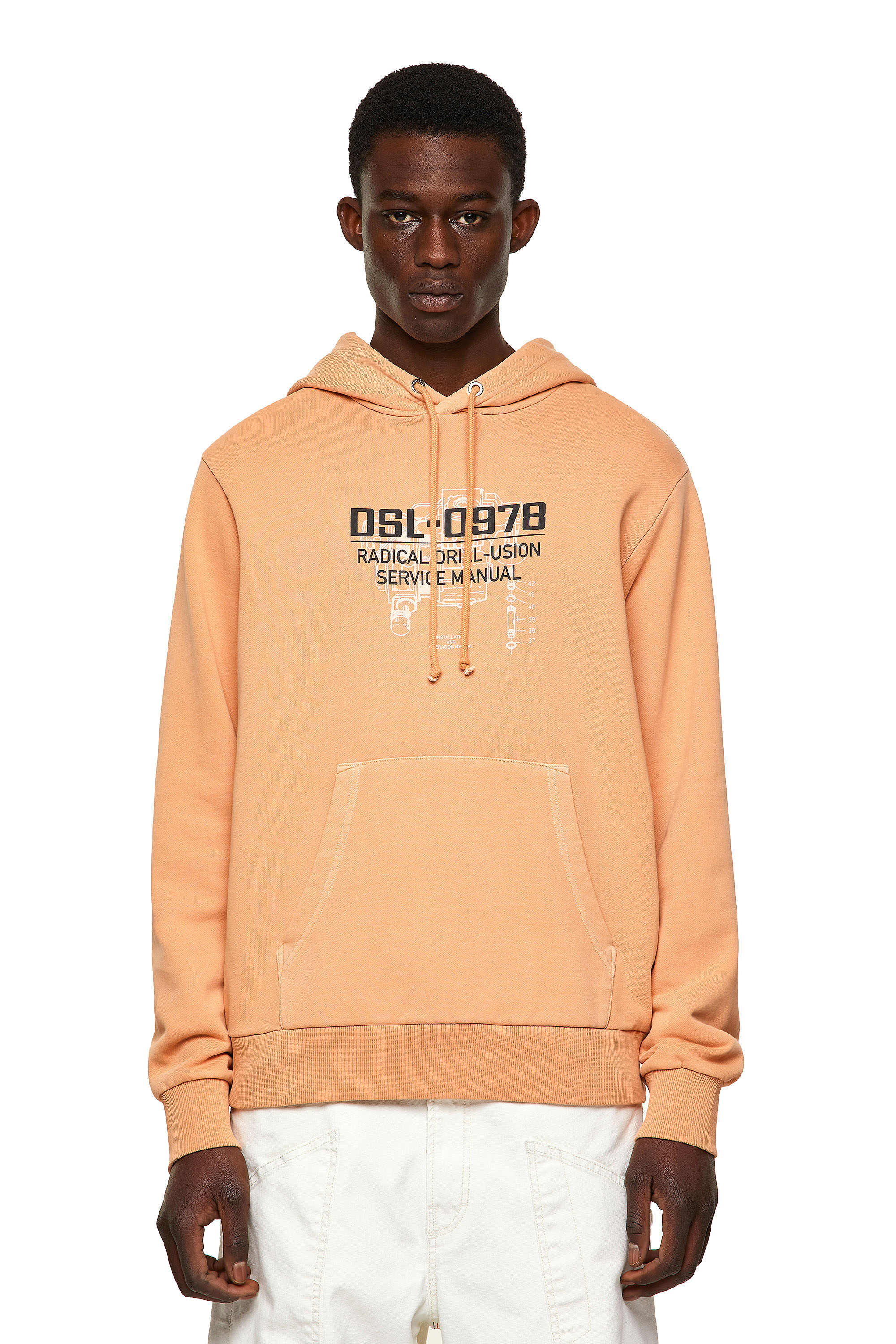 S-GIRK-HOOD-B3, Orange - Sweaters
