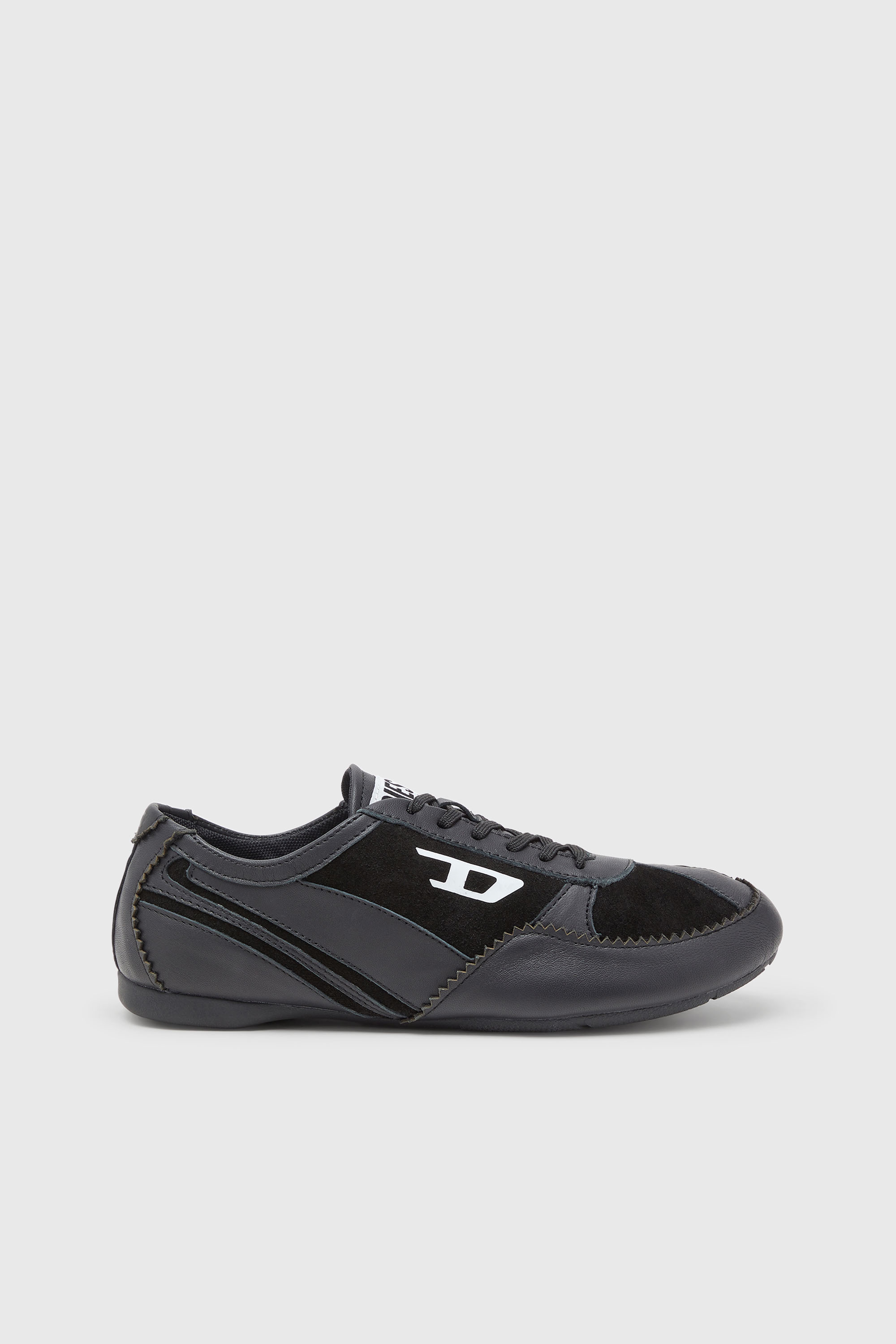 D-Mile-Flat sneakers in leather and suede