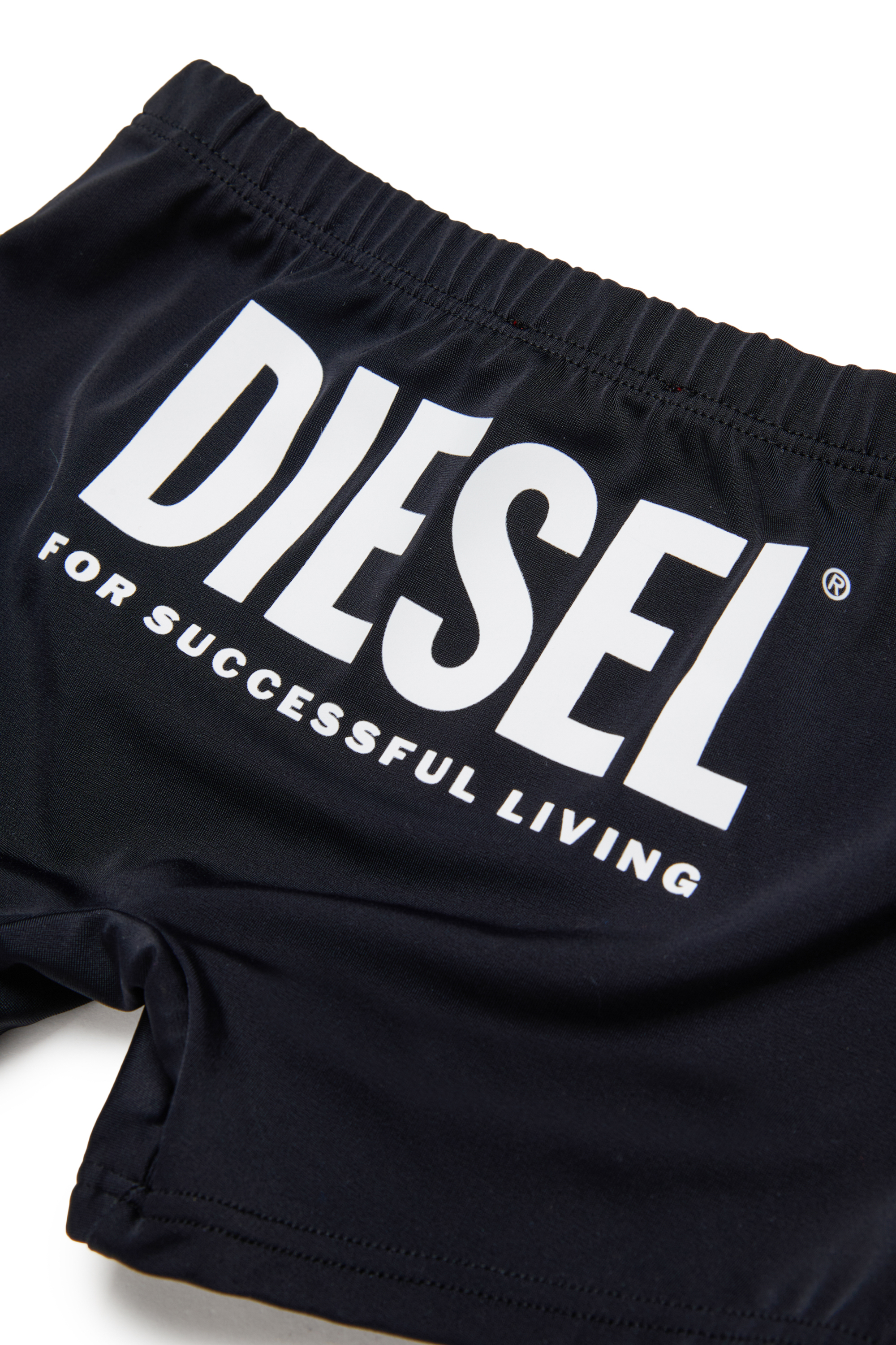Diesel - MISFEL, Man's Swim shorts with back logo print in Black - 4