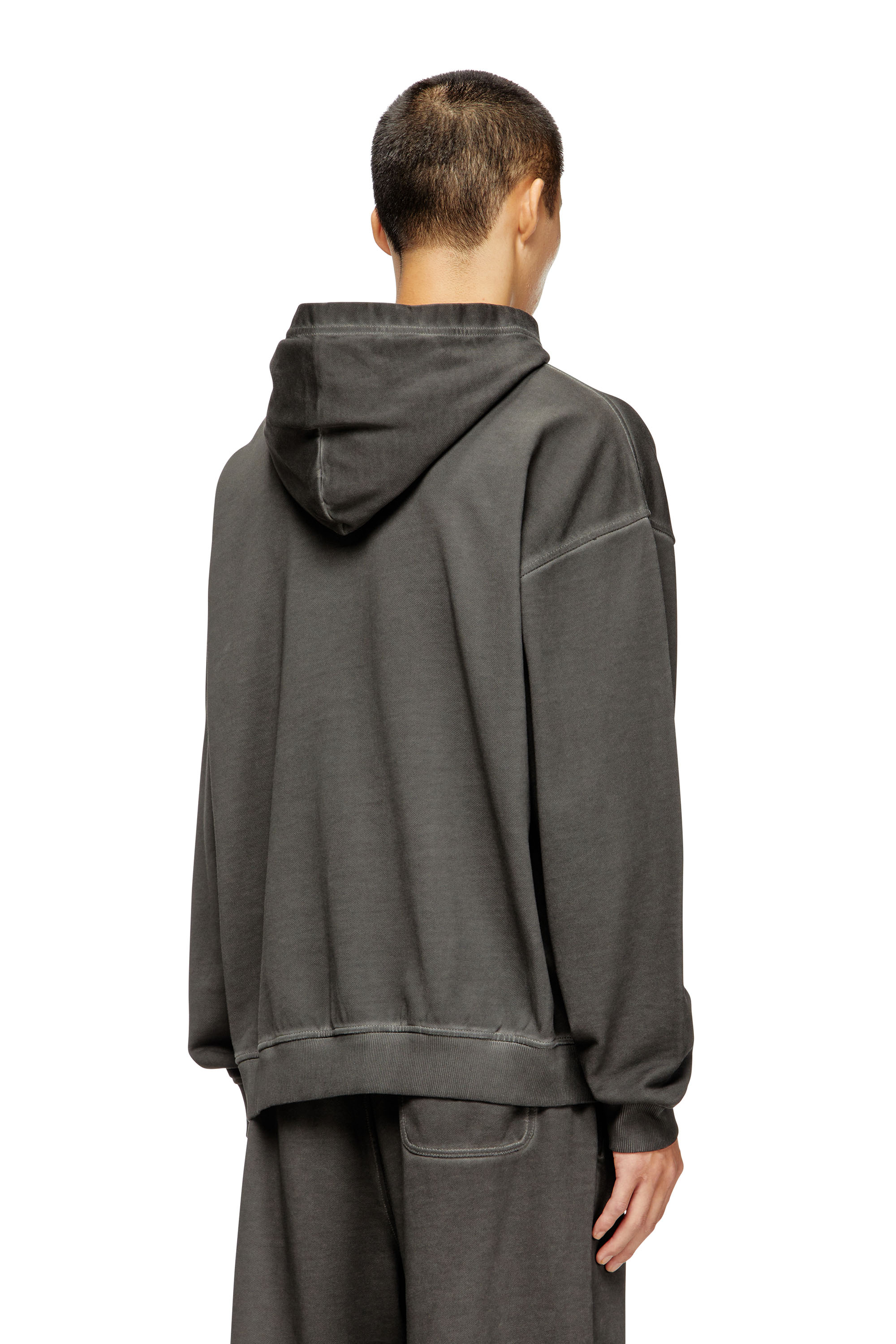 Diesel - S-BOXT-HOOD-T4, Man's Cotton hoodie with kangaroo pocket in Dark grey - 4