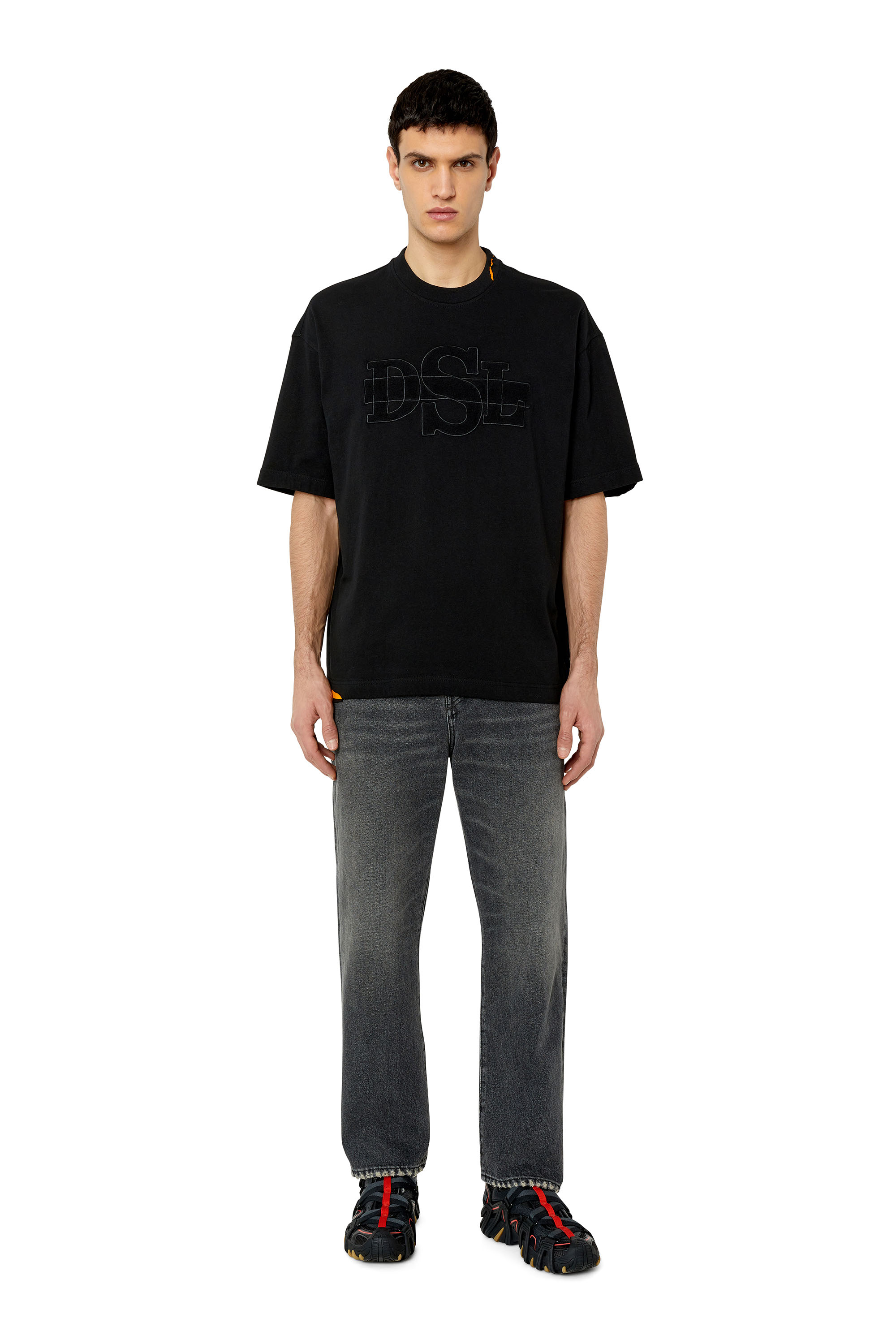 Diesel - 2020 D-Viker 007K8 Straight Jeans, Black/Dark grey - Image 4