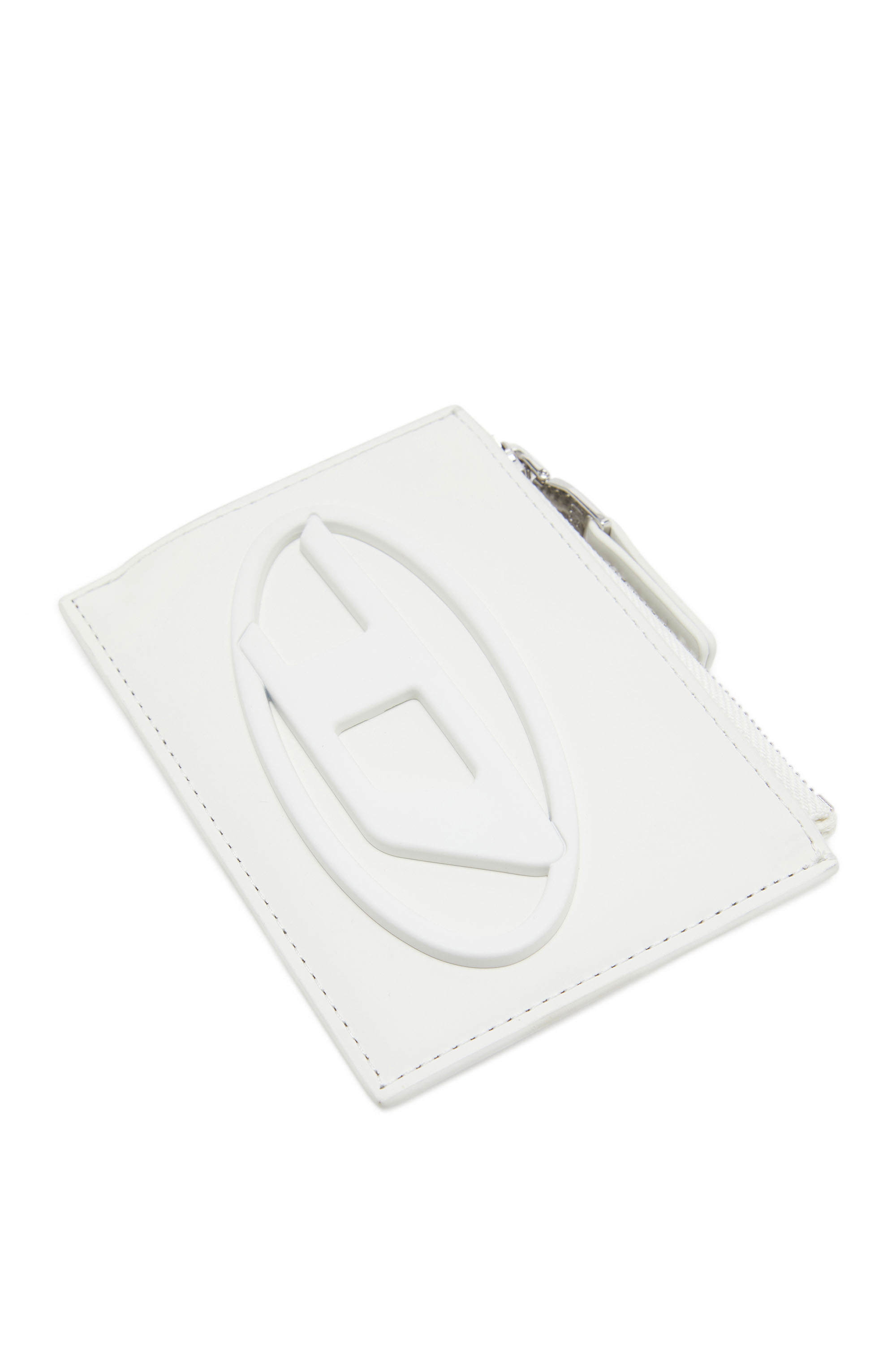 Diesel - 1DR CARD HOLDER I, Woman Card holder in matte leather in White - Image 4