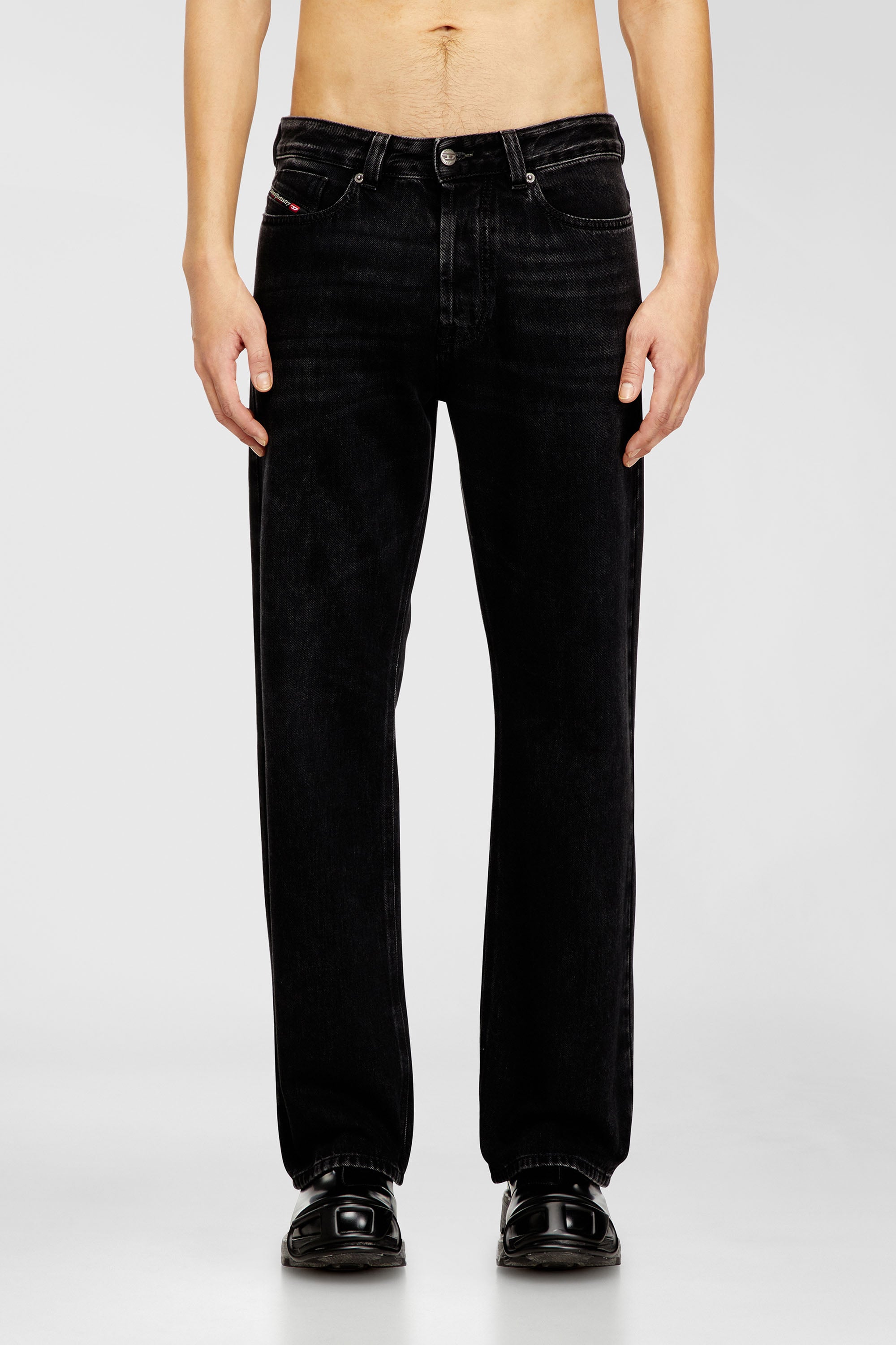 Diesel - Man's Relaxed Jeans 1980 D-Eeper 09P09, Black/Dark grey - 1