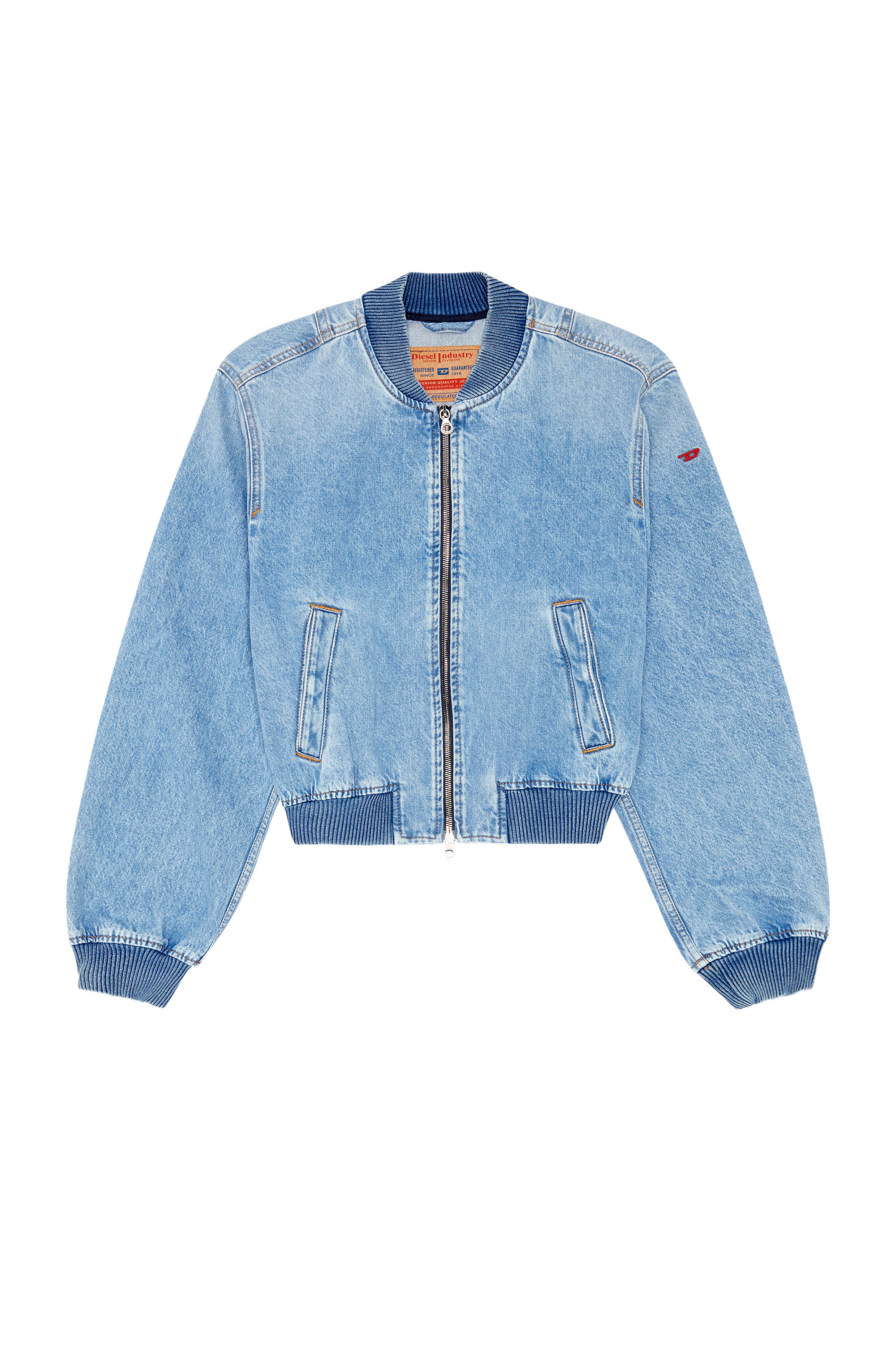 Diesel - DE-KIDDO, Woman's Bomber jacket in denim in Light Blue - 2