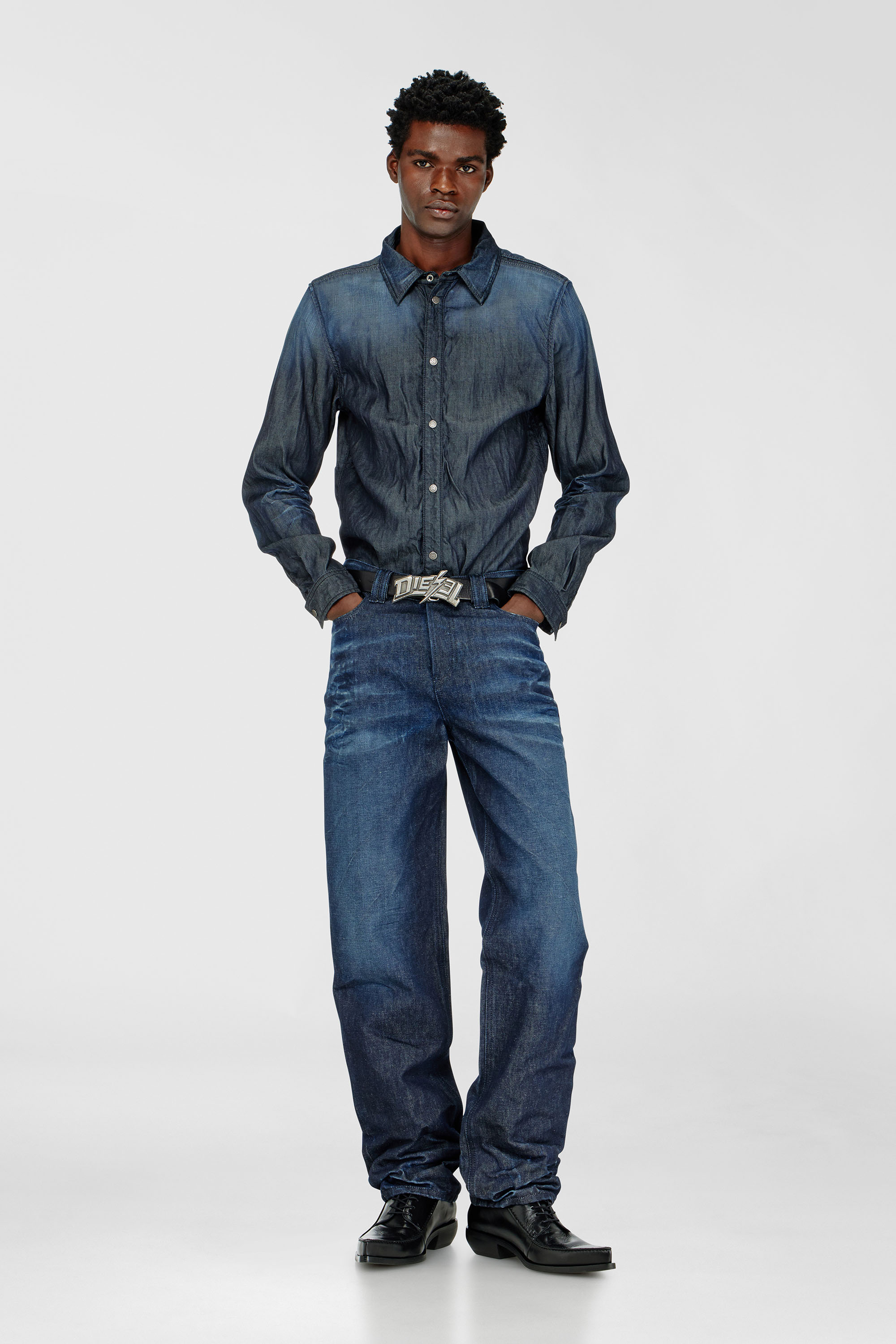 Diesel - Man's Regular Jeans 1991 D-Voeed 007GF, Dark Blue - 2
