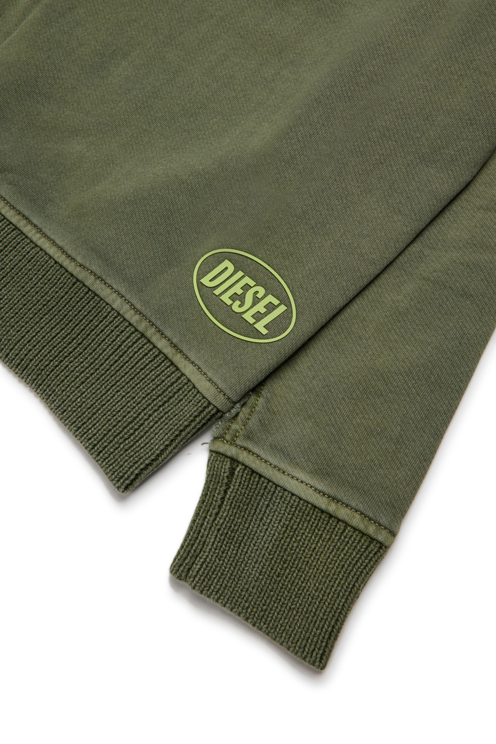 Diesel - KOBERTOROUND OVER, Man's Cotton crew neck sweater with logo in Green - 4