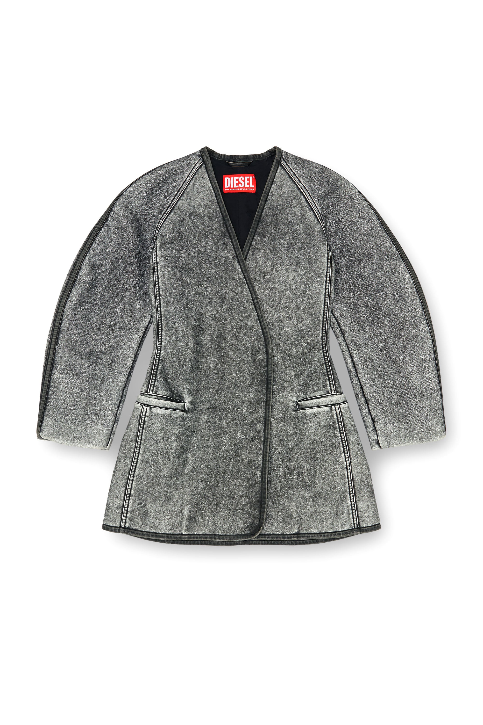 Diesel - G-ALAX, Woman's Cardigan jacket with cocoon sleeves in null - 2