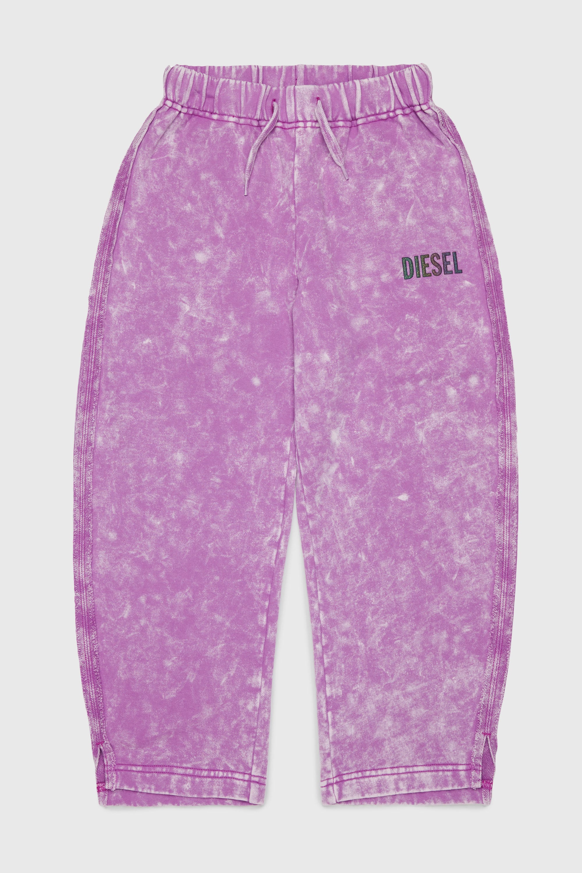 Diesel - PLOXY, Woman's Cotton sweatpants with marbled effect in Violet - 1