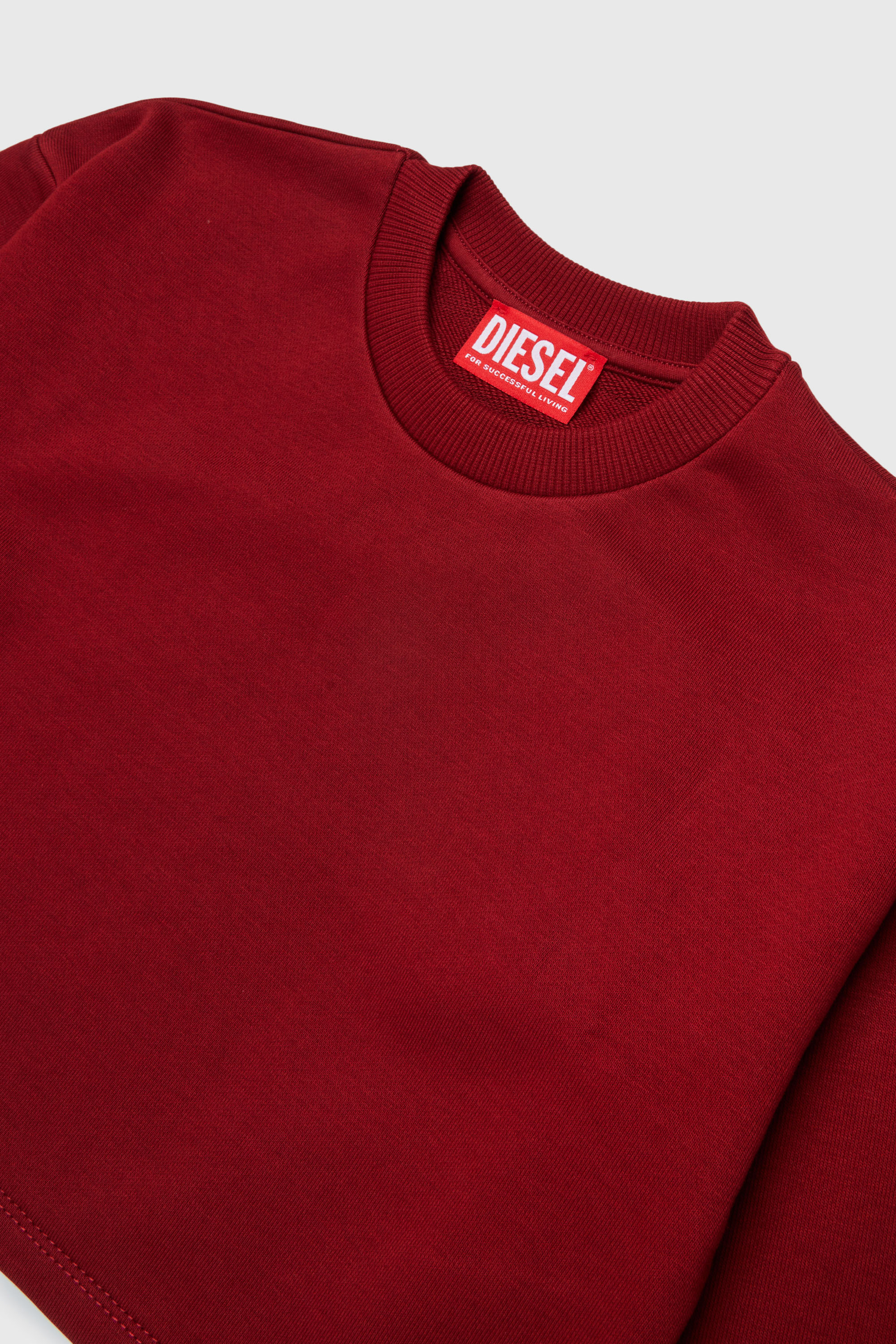 Diesel - SCEFY, Woman's Sweatshirt with cut-off logo in Red - 3