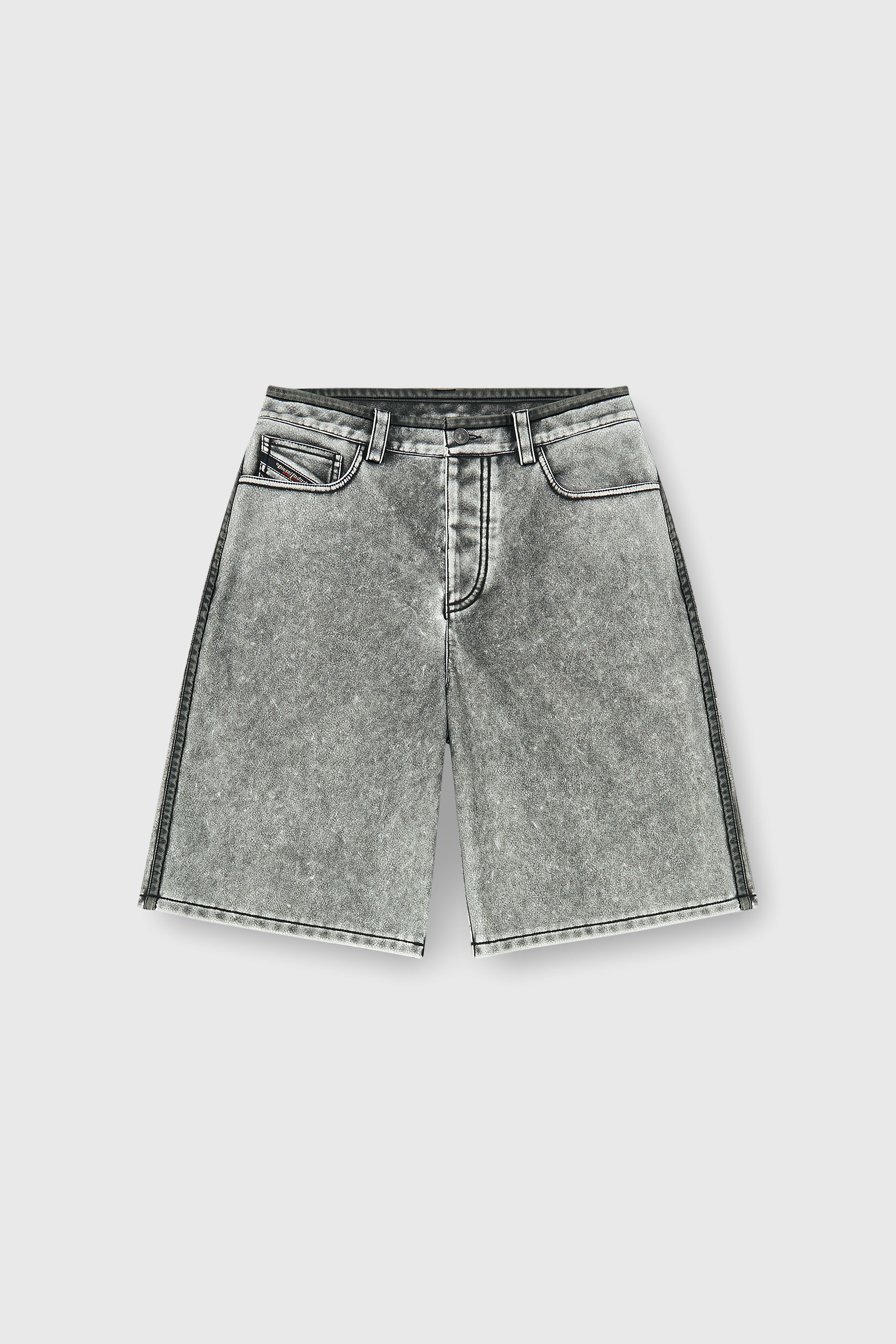 Diesel - P-ARLOR, Woman's Bermuda shorts in PU in Grey - 2