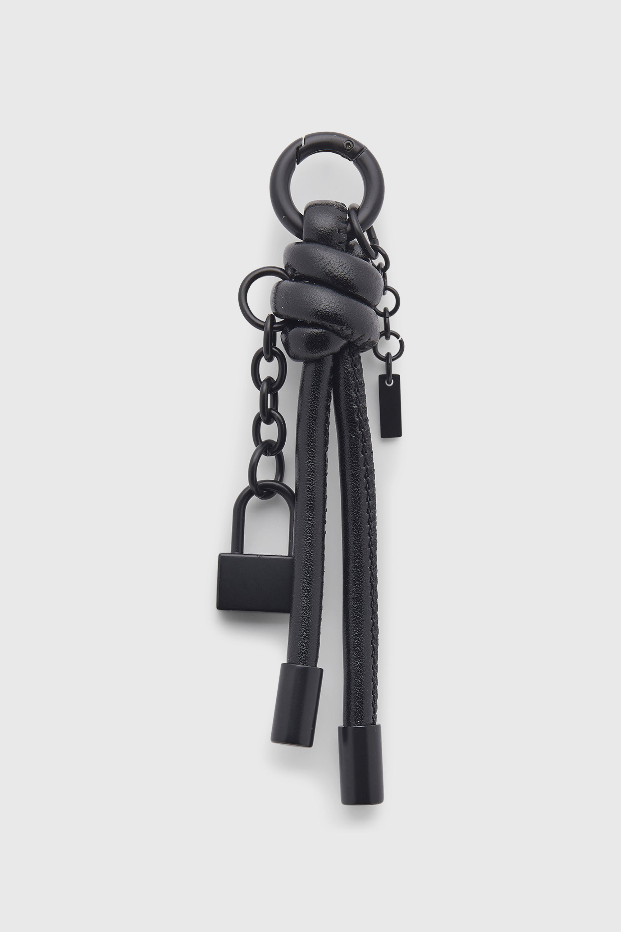 Diesel - CHARM-LOCK II, Man's Metal keyring/charm with Diesel padlock detail in Black - 2