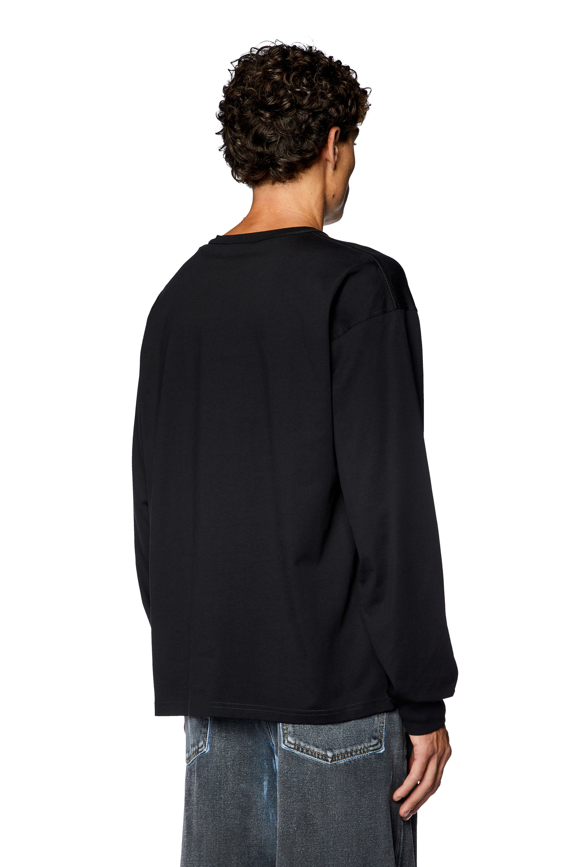 Diesel - T-BOXT-LS-N5, Man's Long-sleeve T-shirt with Prototype print in Black - 4