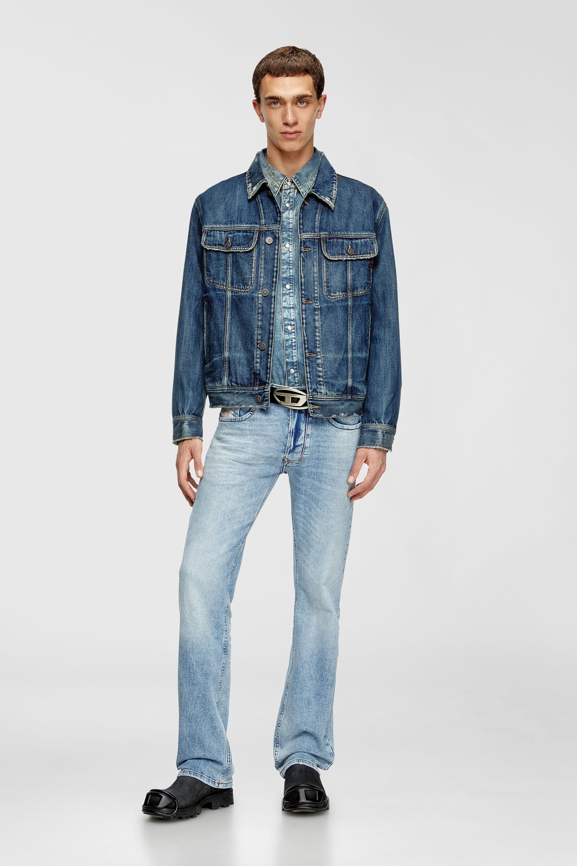 Diesel - Man's Regular Jeans 1985 Larkee 0DBDV, Light Blue - 2