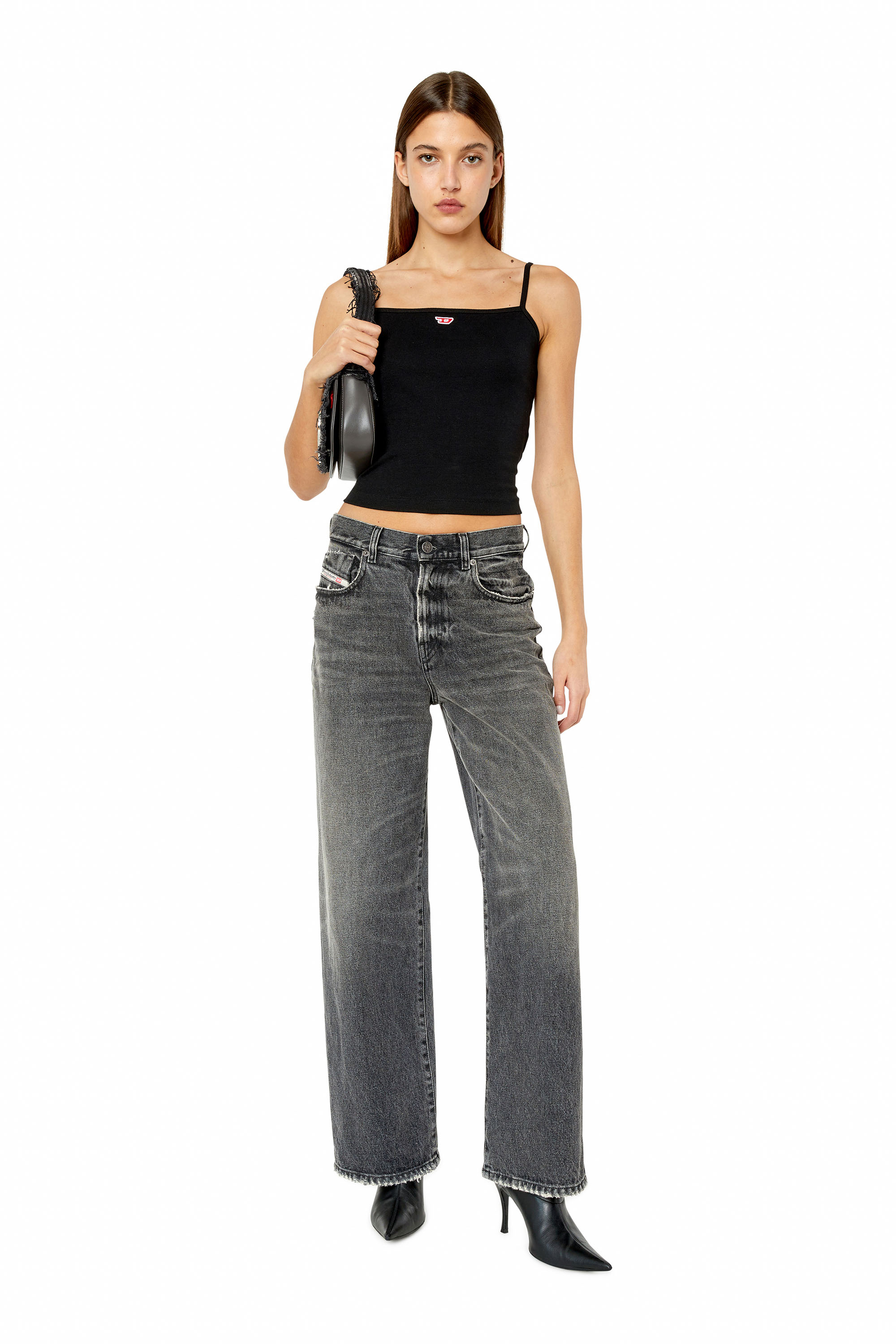 Diesel - 2000 Widee 007K8 Bootcut and Flare Jeans, Black/Dark grey - Image 4