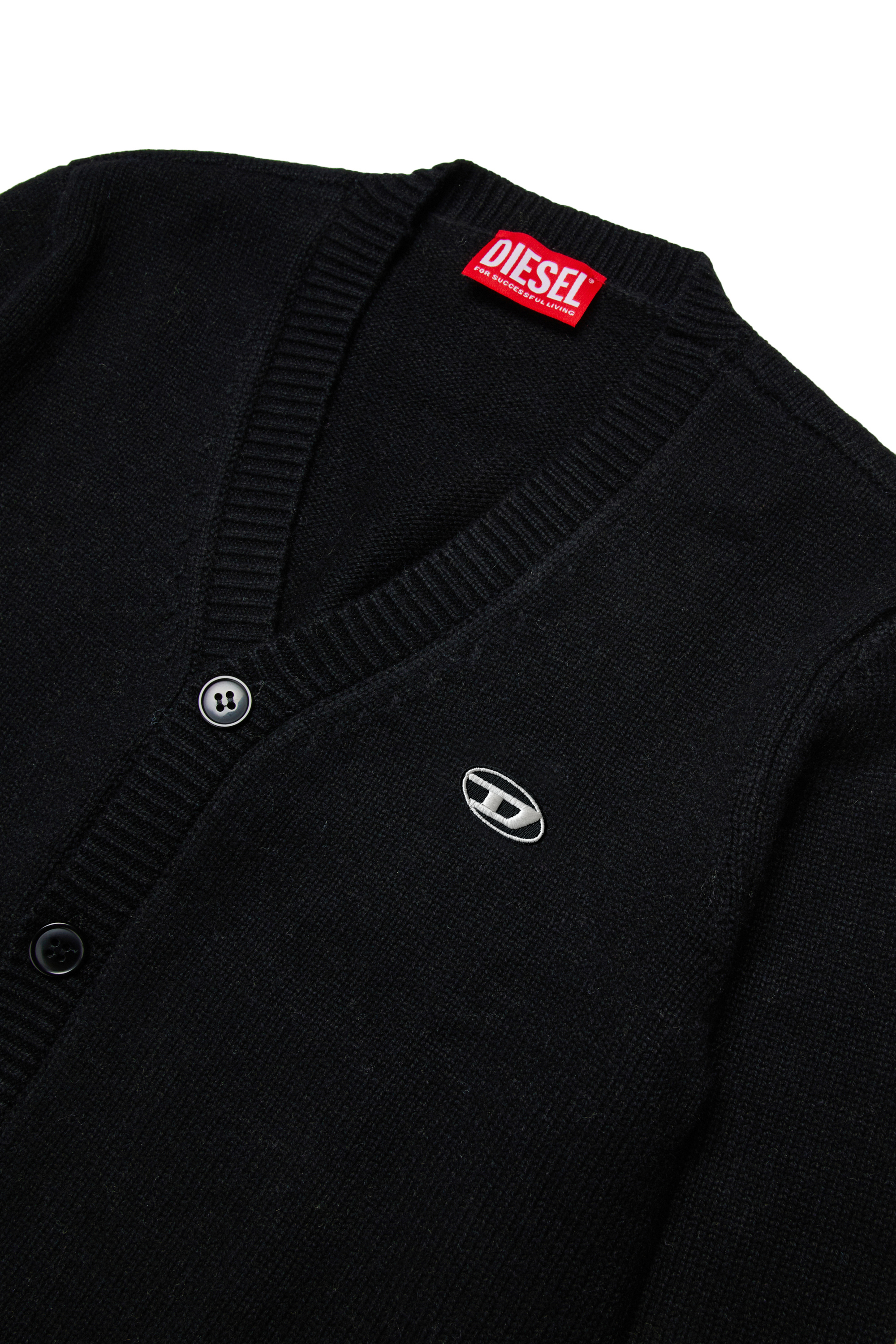 Diesel - KRAMCARDIGAN, Man's Wool cardigan in Black - 3