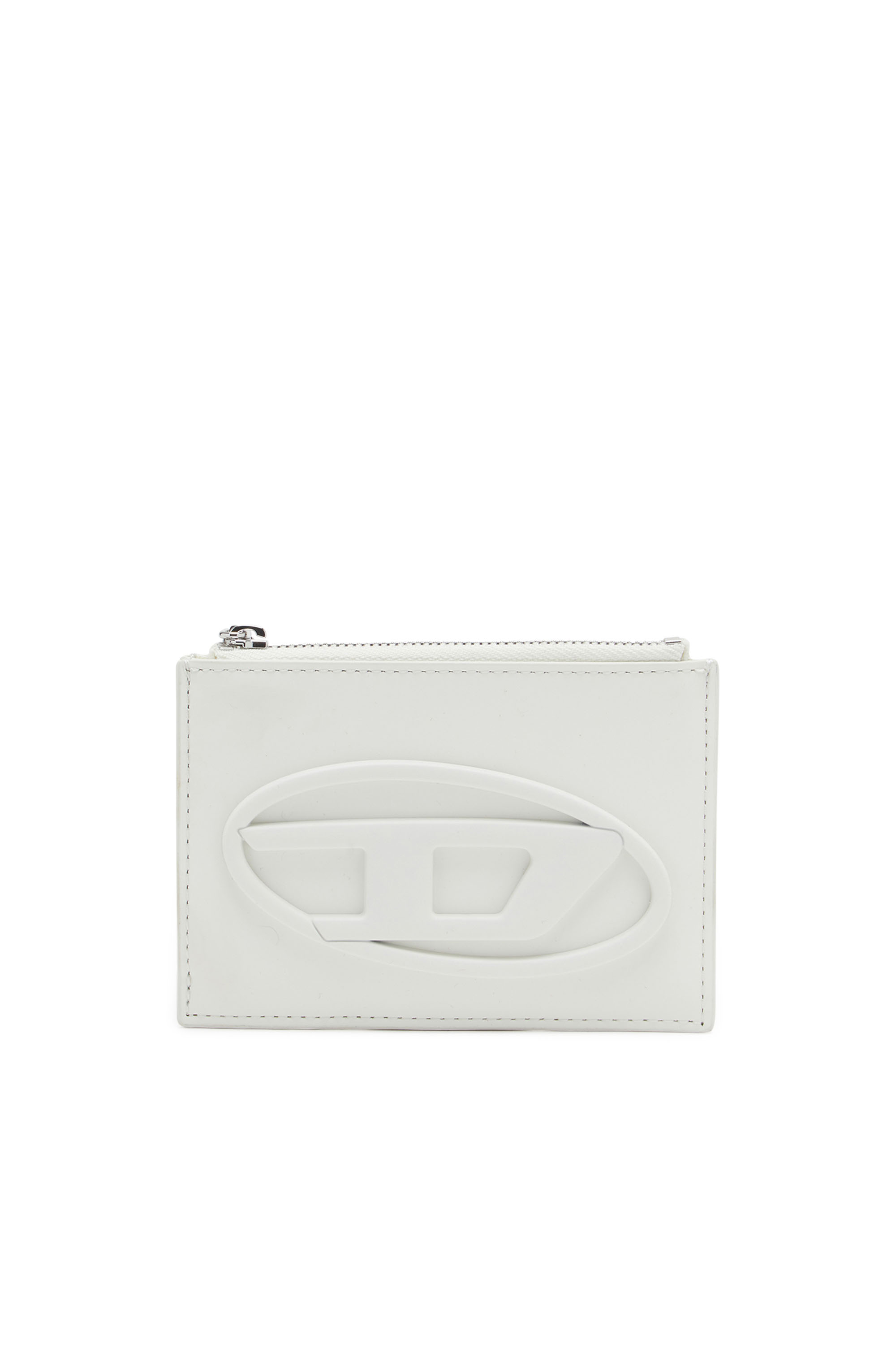 Diesel - 1DR CARD HOLDER I, Woman Card holder in matte leather in White - Image 1