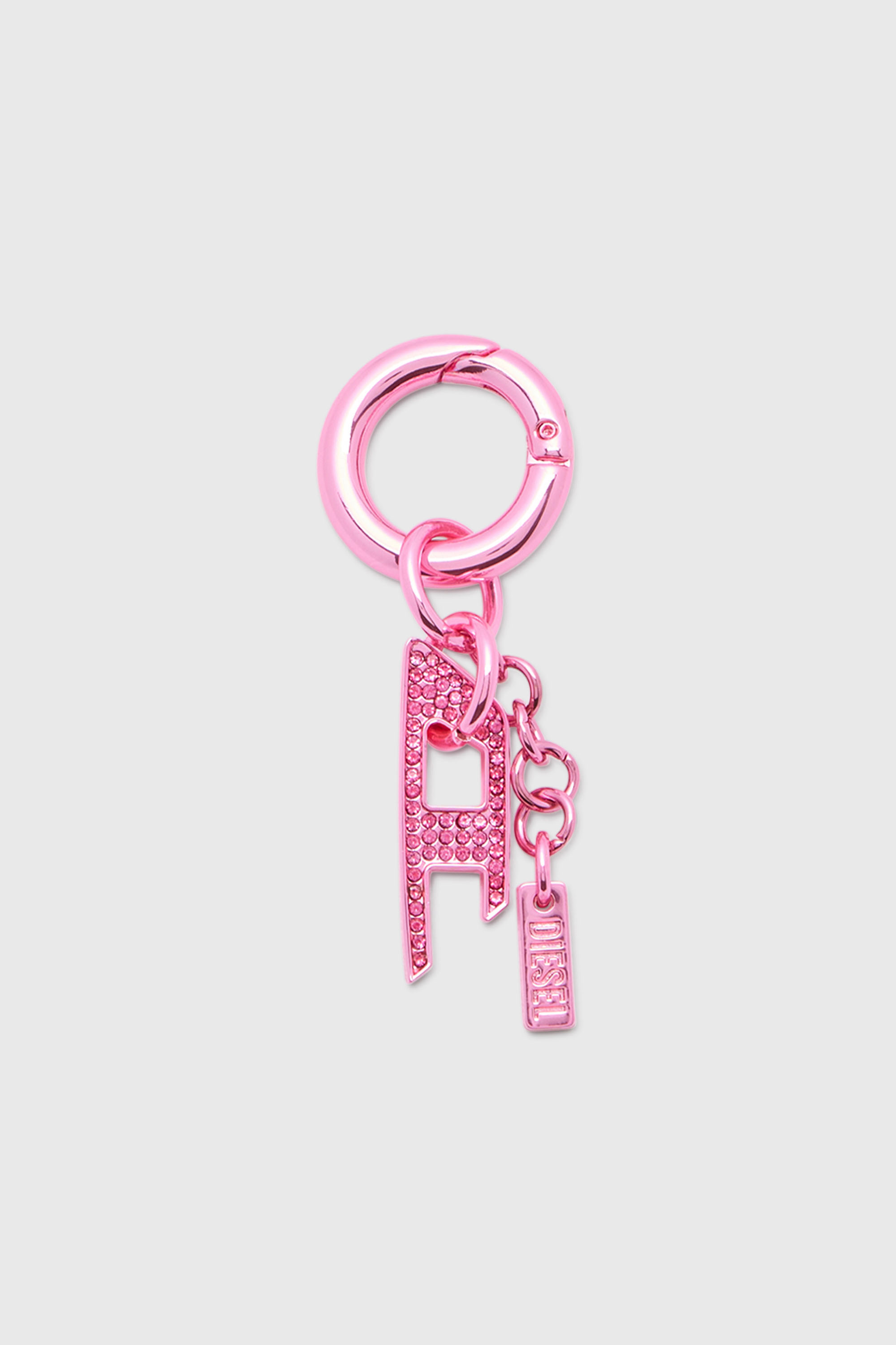 Diesel - CHARM-D, Unisex's Charm with rhinestone D charm in Pink - 1
