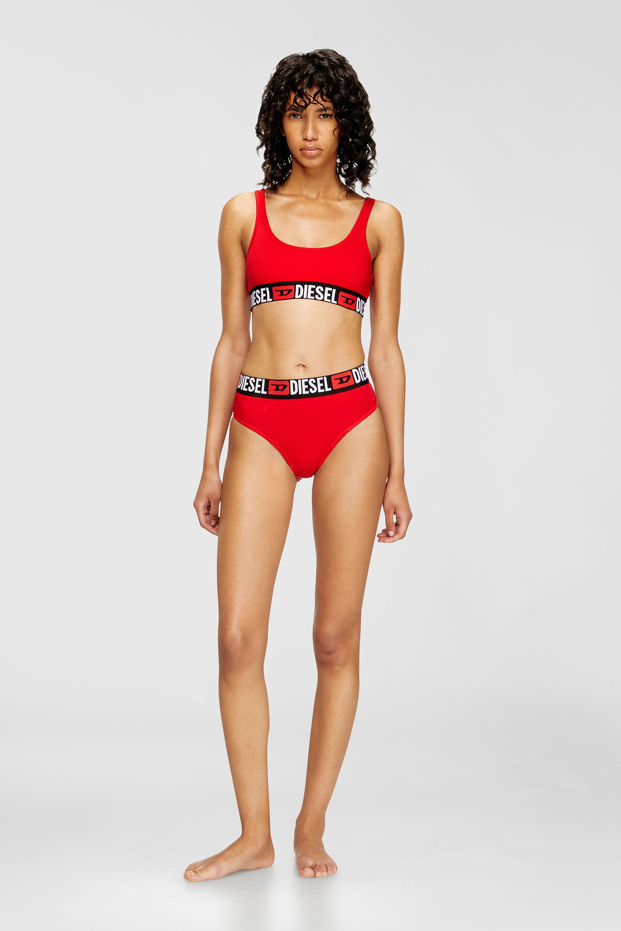 Cotton bralette with logo