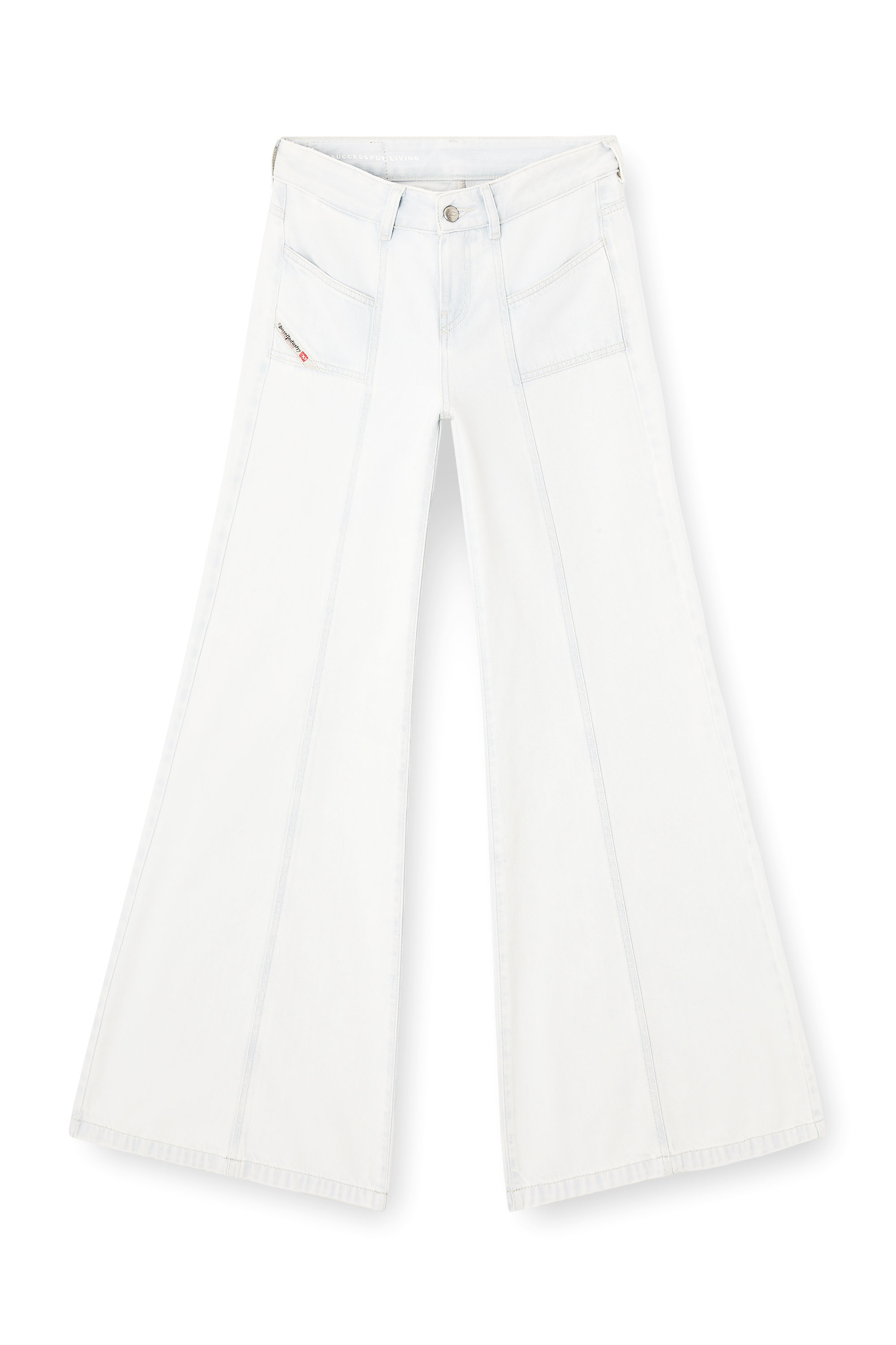 Flare Jeans D-Akii 09M08, White Diesel - Woman's Flare Jeans D-Akii 09M08, White - 2