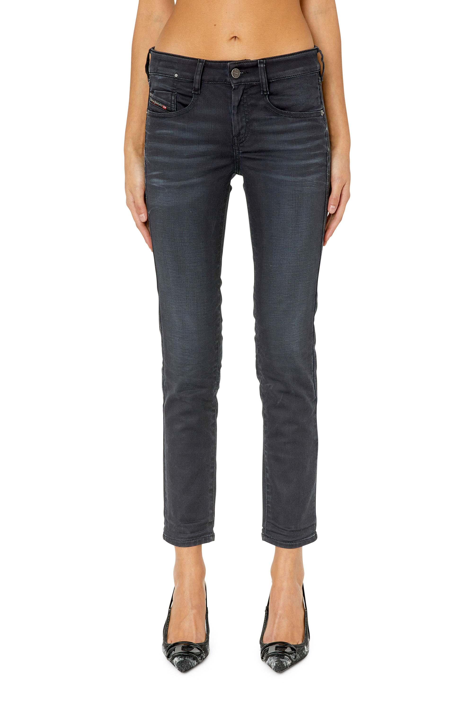 Diesel - D-Ollies JoggJeans® 068CQ Slim, Black/Dark grey - Image 1