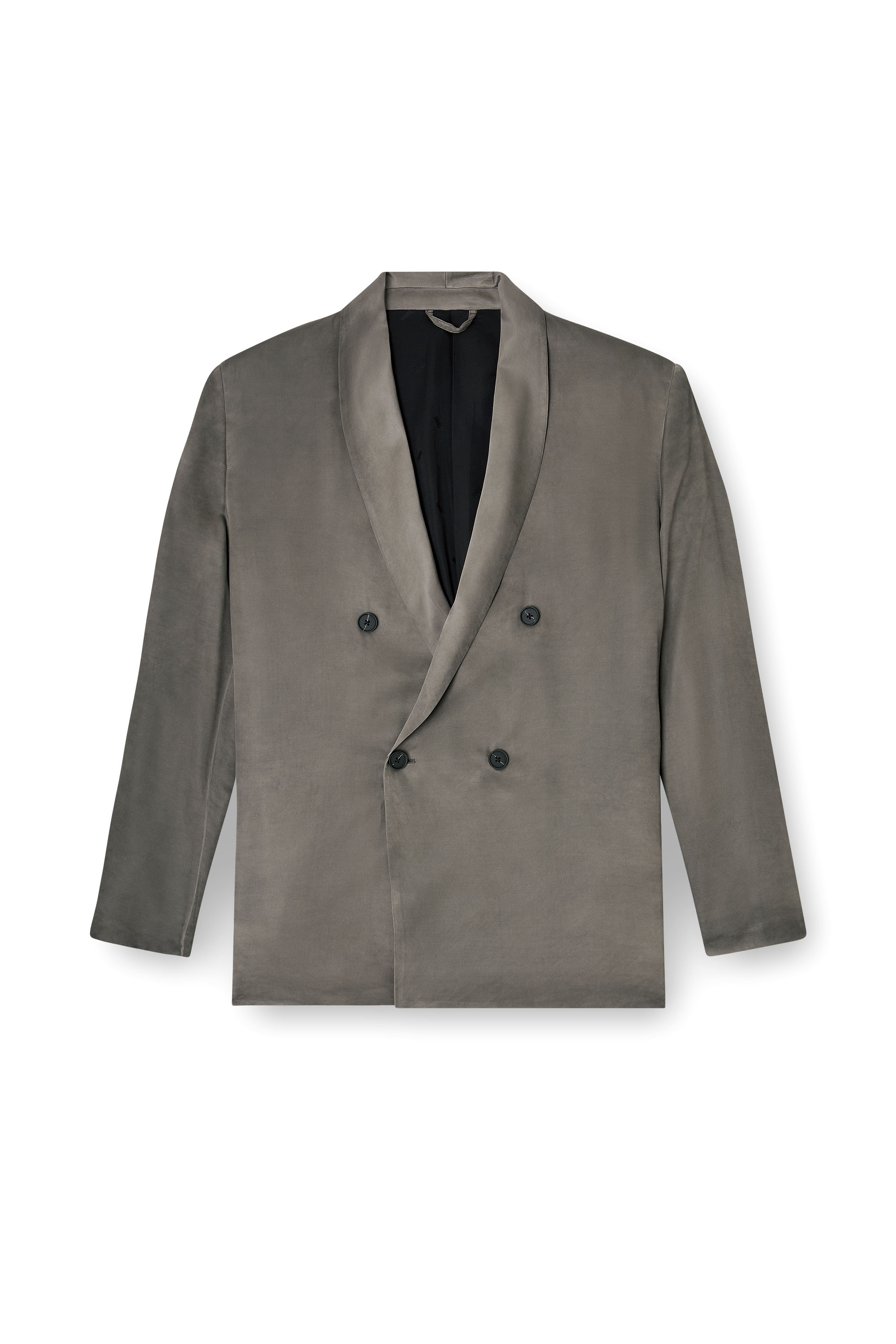 Diesel - J-ARMAN-ALBG, Man's Blazer in treated fluid viscose in Dark grey - 3