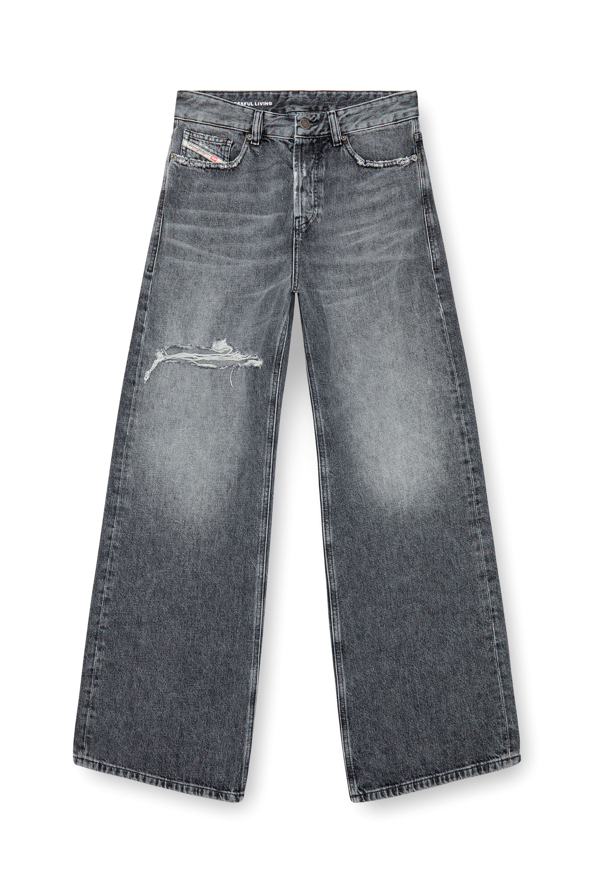 Diesel - Woman's Relaxed Jeans 1996 D-Sire 007X4, Black/Dark grey - 3