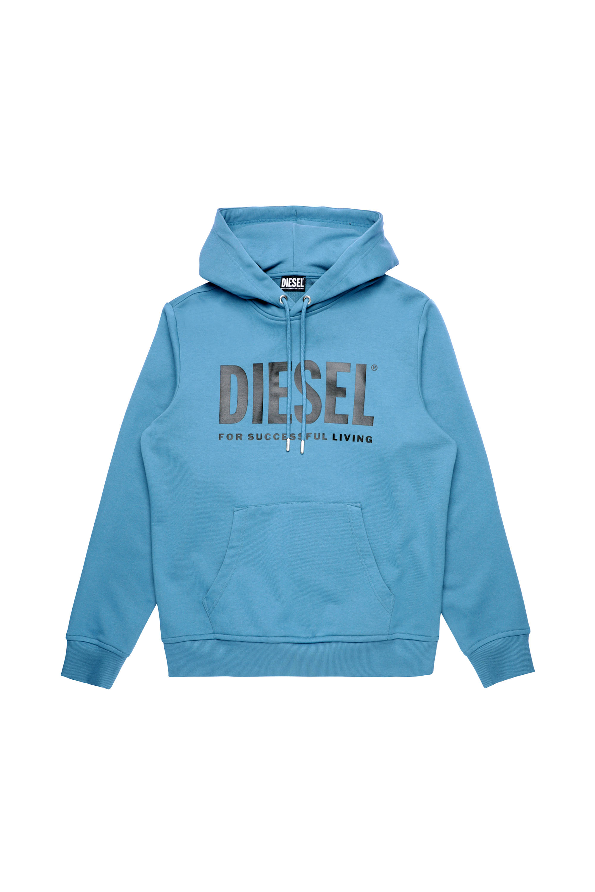 S-GIRK-HOOD-ECOLOGO, Blue - Sweaters