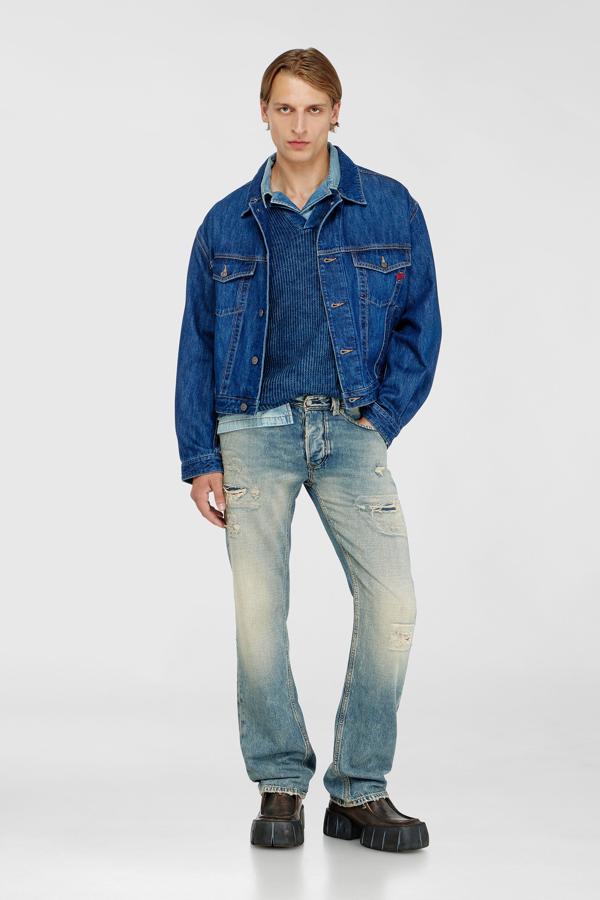 Diesel - Man's Regular Jeans 1985 Larkee 09P62, Medium blue - 2