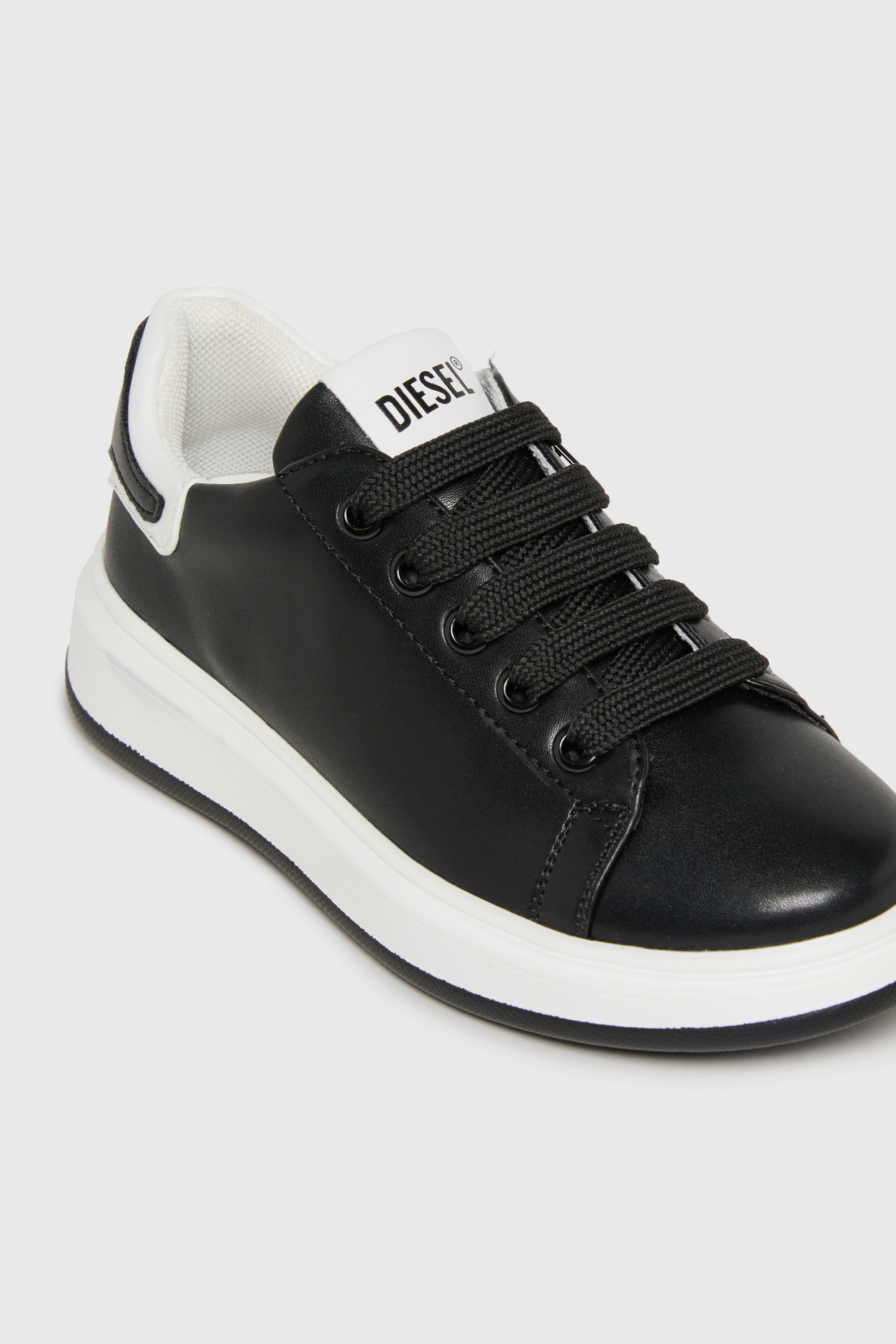 Diesel - S-MEQUIPLA, Unisex's S-MEQUIPLA-Sneakers with contrast trims in Black - 4