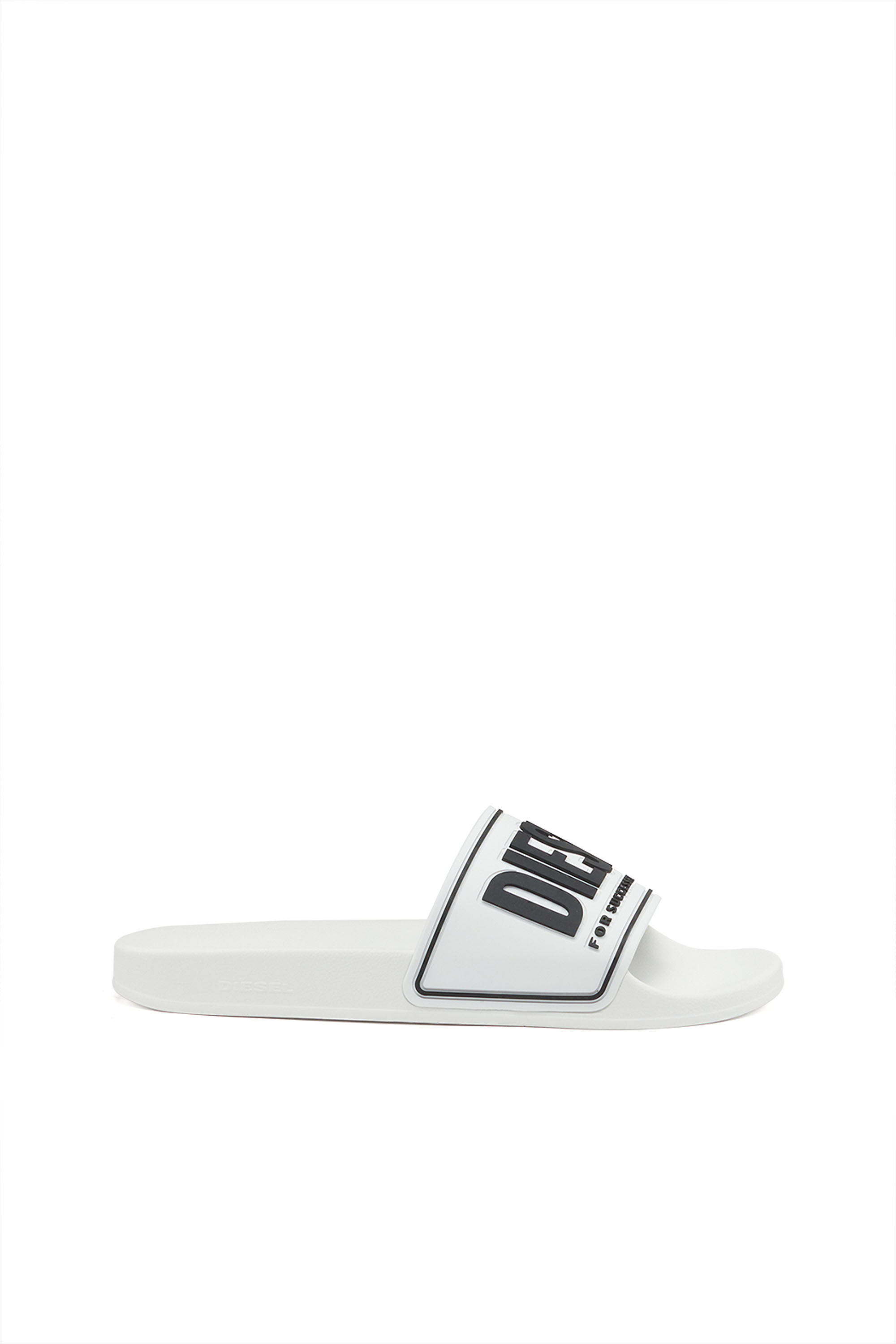 SA-MAYEMI CC, White/Black Diesel - SA-MAYEMI CC, Man's Sa-Mayemi-Pool slides with 3D logo in White/Black - 1